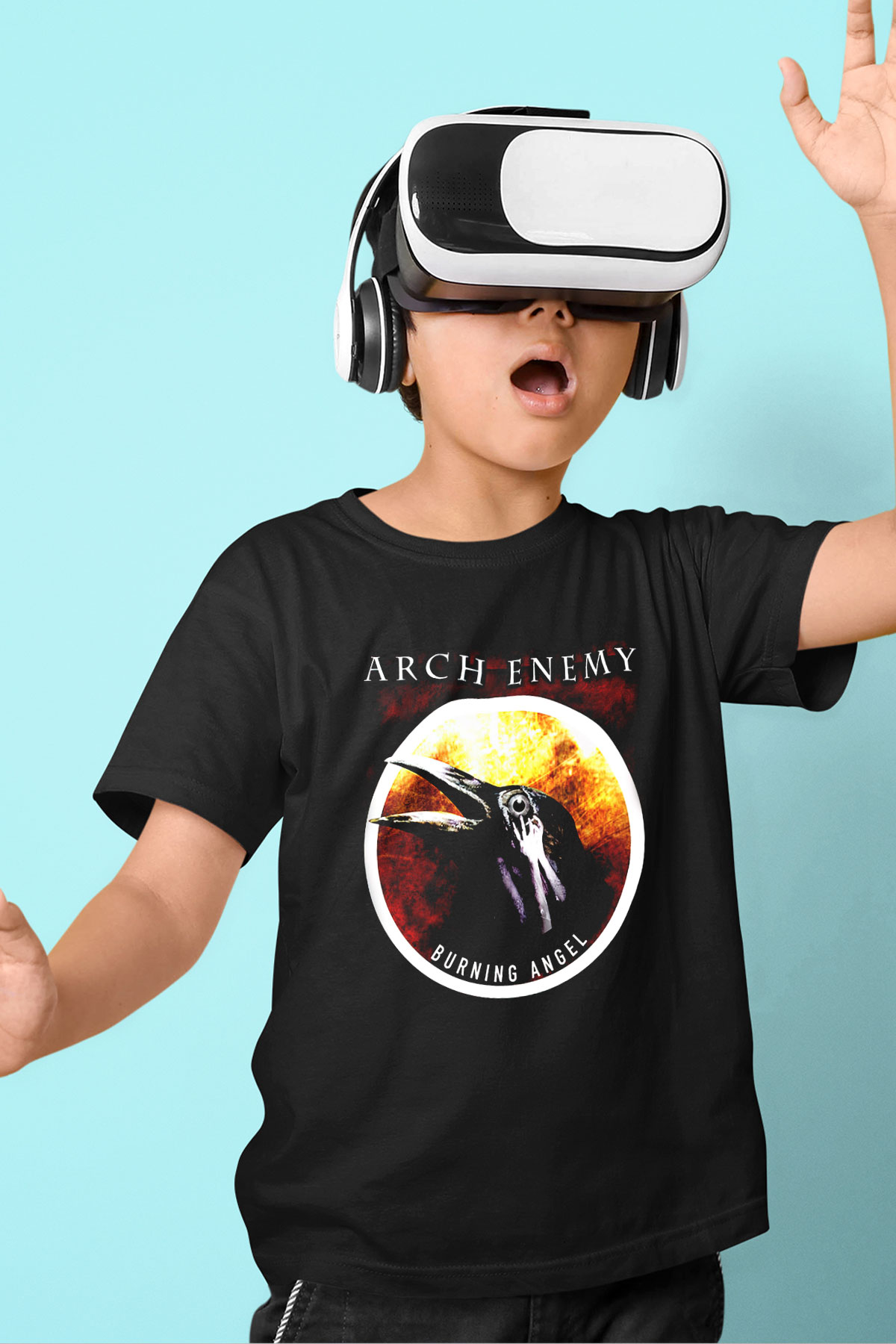 Arch Enemy Baskılı Siyah Unisex Çocuk Tişört