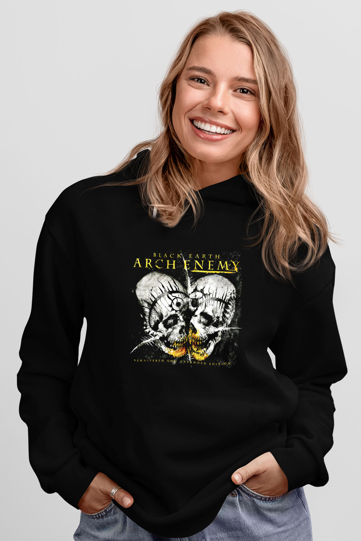 Arch Enemy Baskılı Unisex Siyah Hoodie