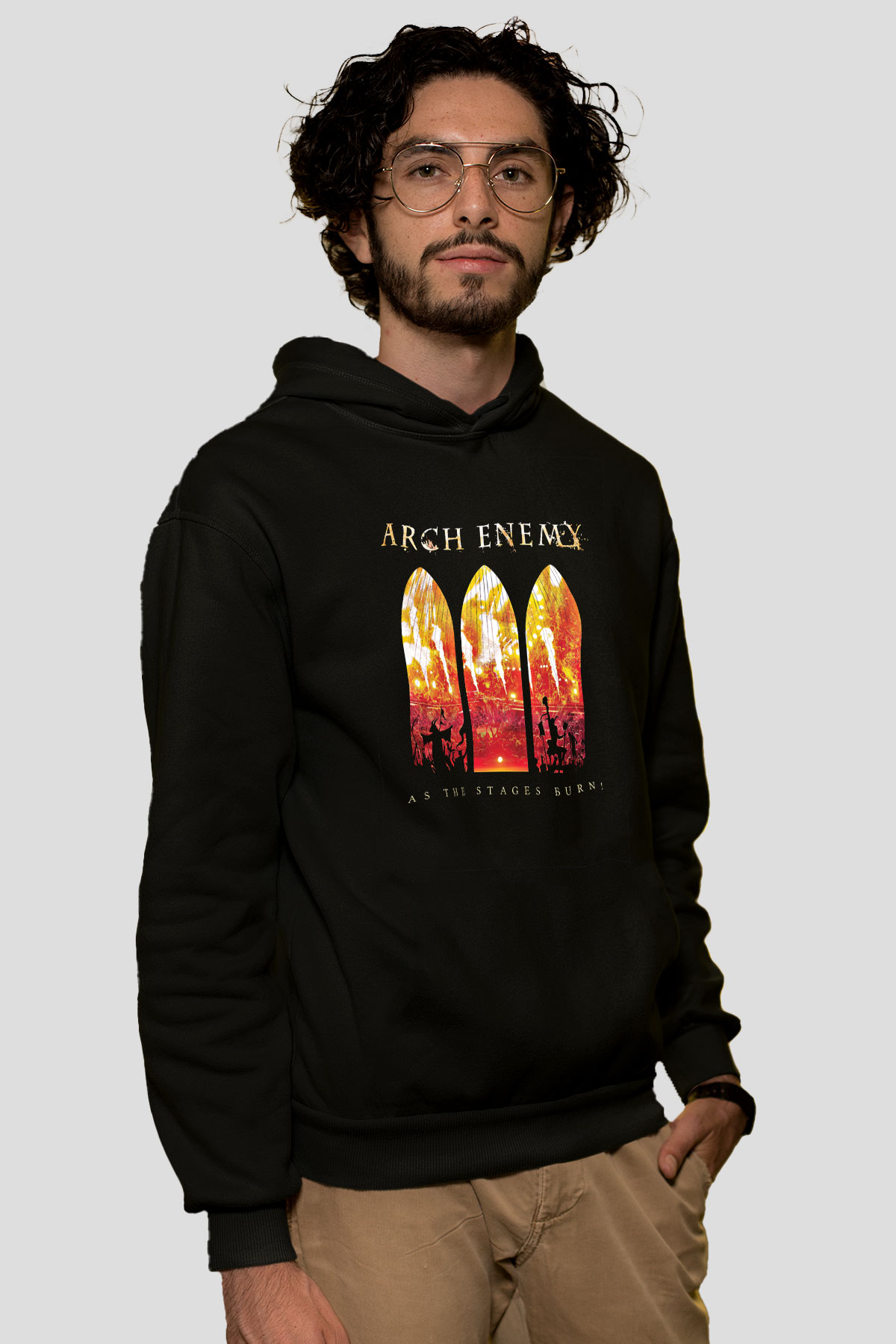 Arch Enemy Baskılı Unisex Siyah Hoodie