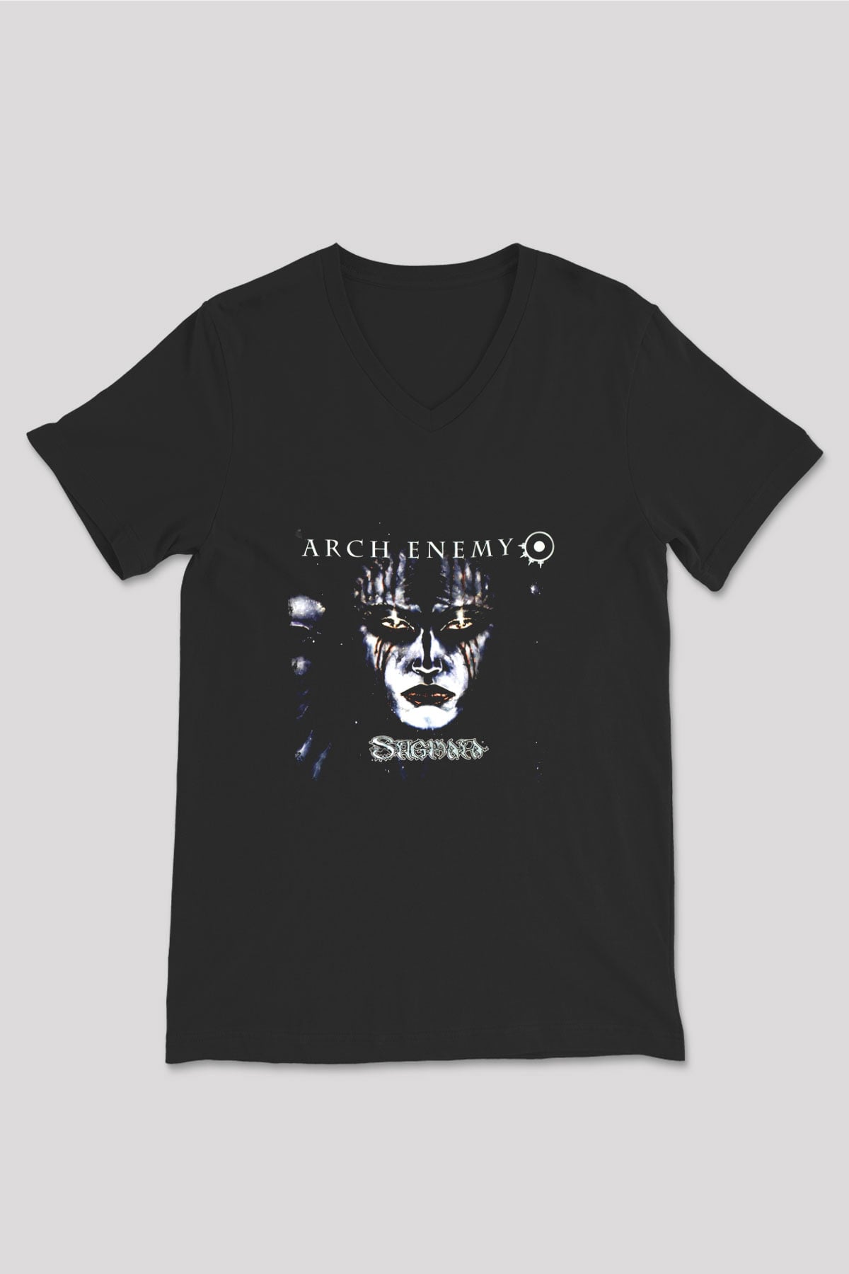 Arch Enemy Baskılı Unisex Siyah V Yaka Tişört