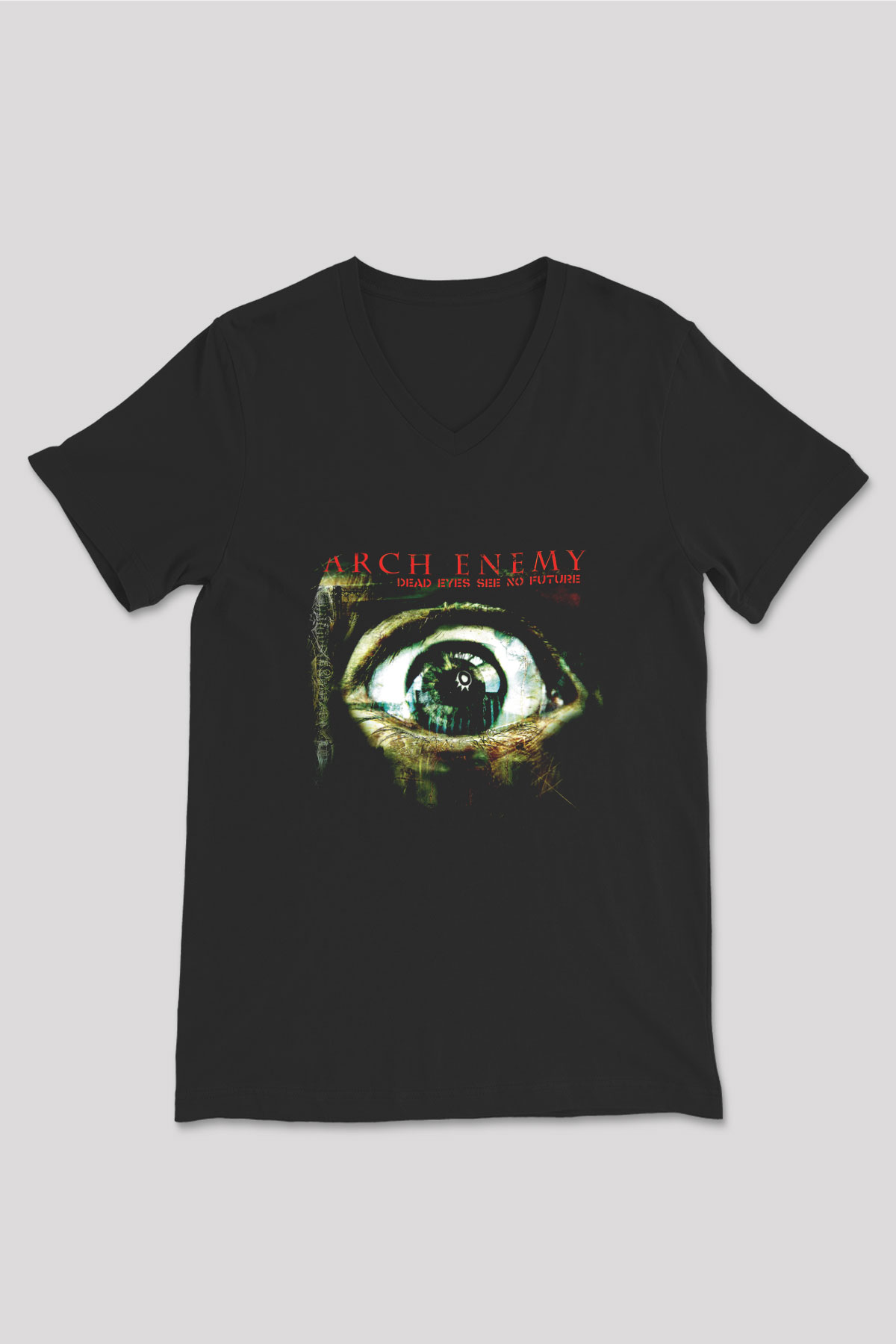 Arch Enemy Baskılı Unisex Siyah V Yaka Tişört