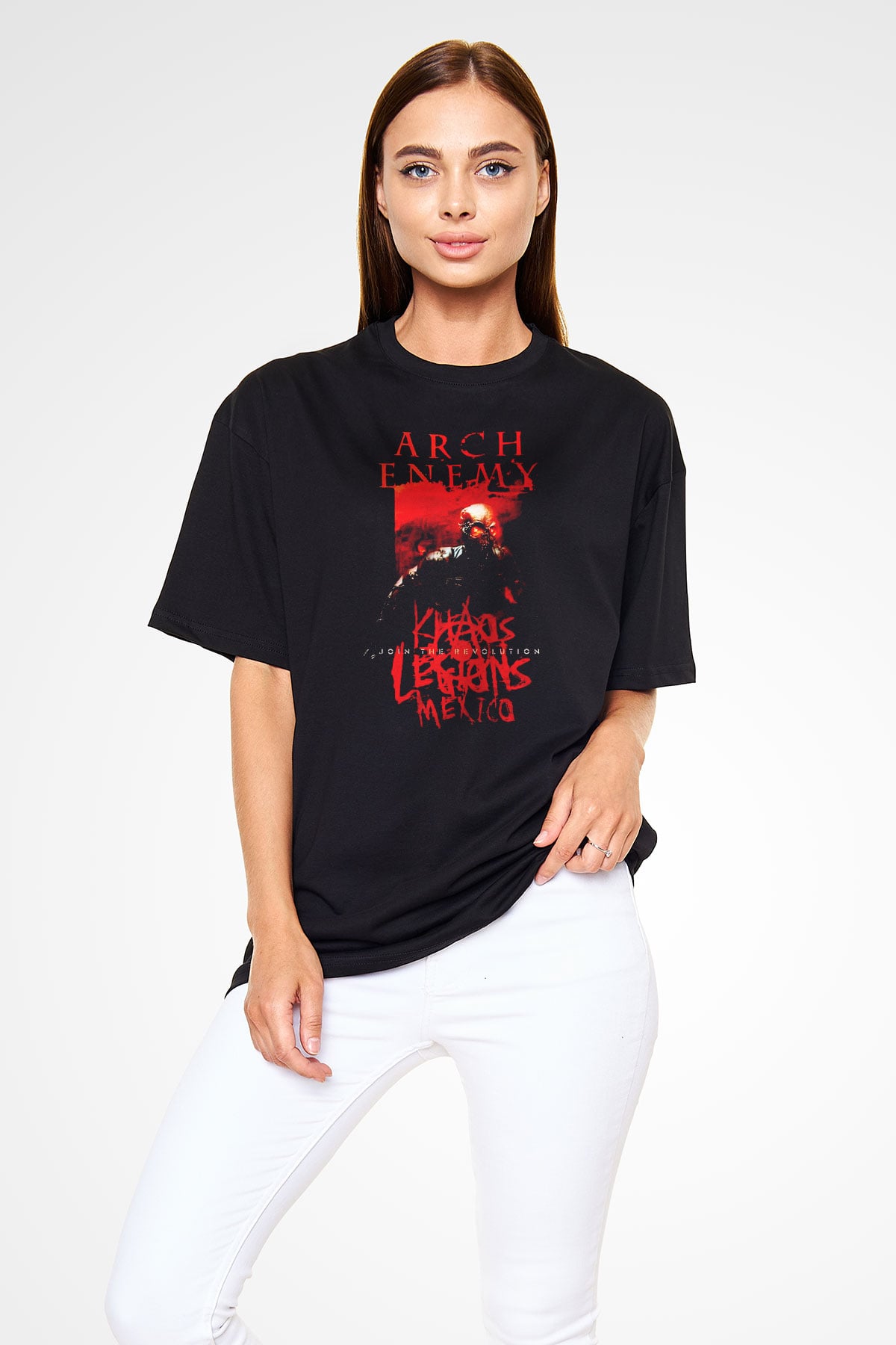 Arch Enemy Siyah Unisex Oversize Tişört T-Shirt