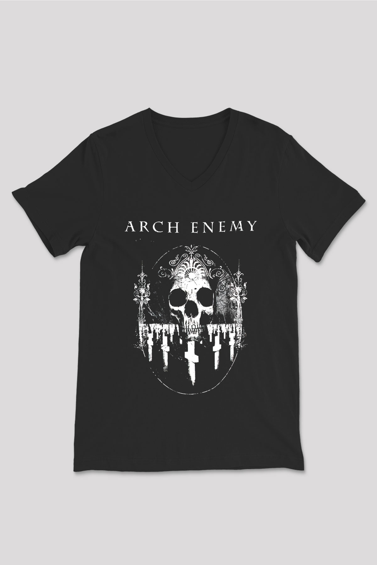 Arch Enemy Siyah Unisex V Yaka Tişört T-Shirt