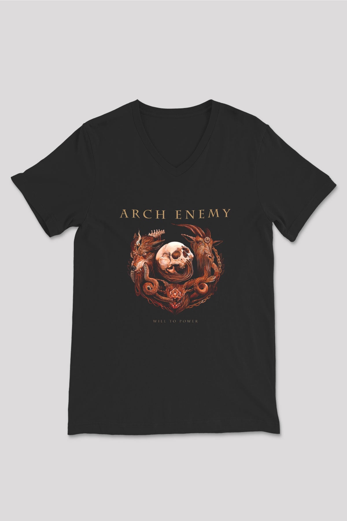Arch Enemy Siyah Unisex V Yaka Tişört T-Shirt