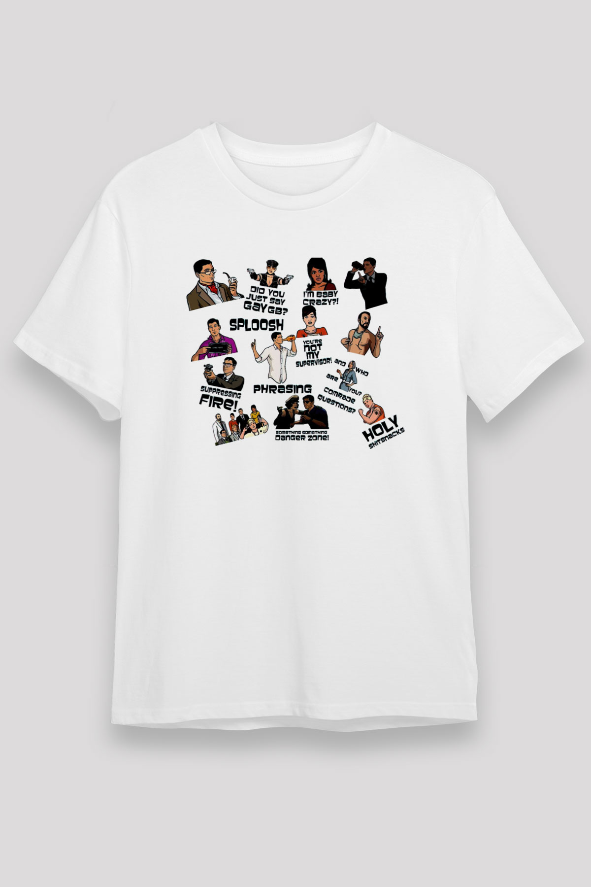 Archer Beyaz Unisex Tişört T-Shirt