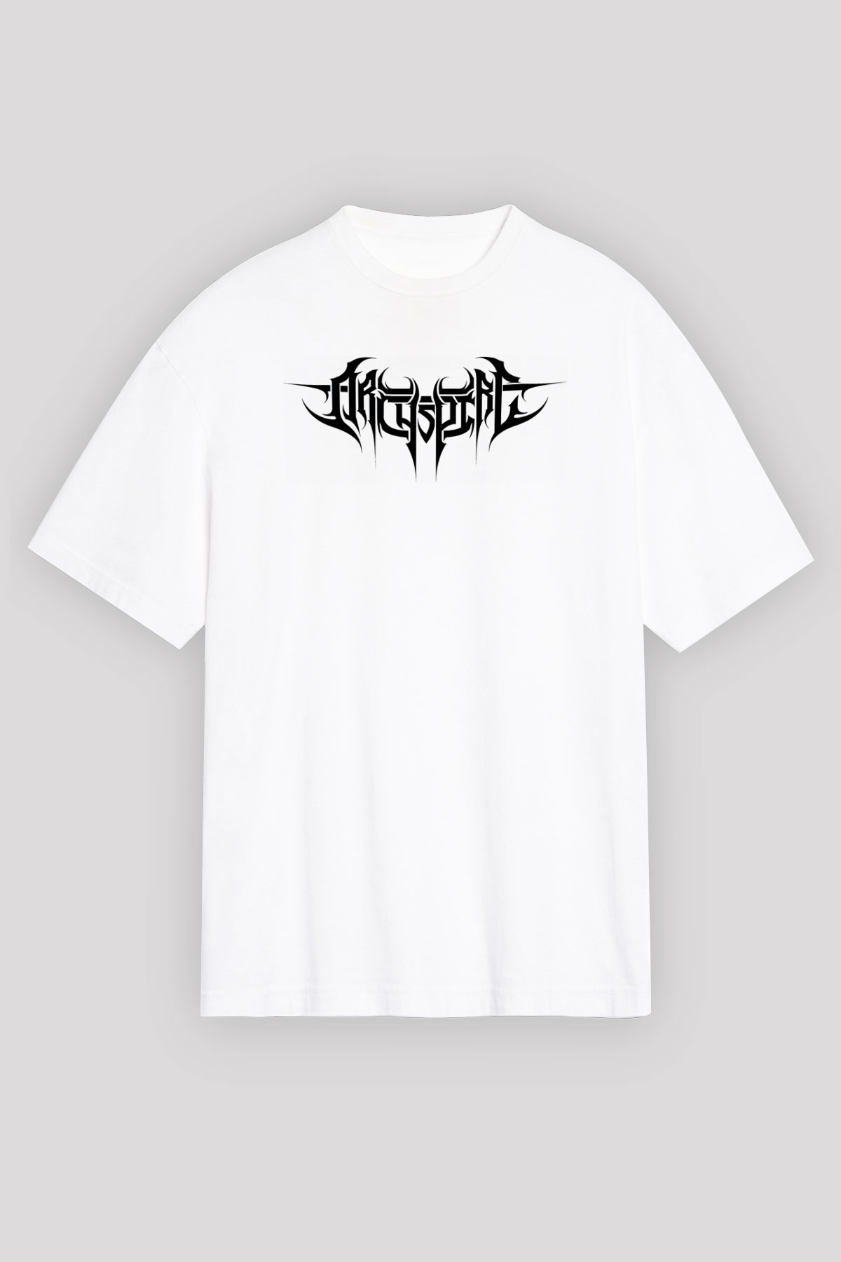 Archspire Baskılı Beyaz Unisex Oversize Tişört - Tshirt