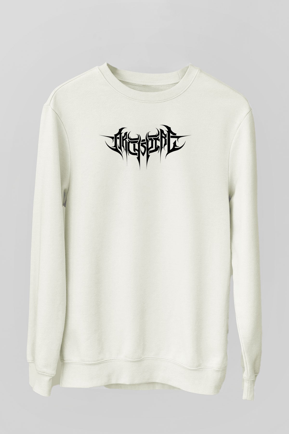 Archspire Baskılı Beyaz Unisex Sweatshirt