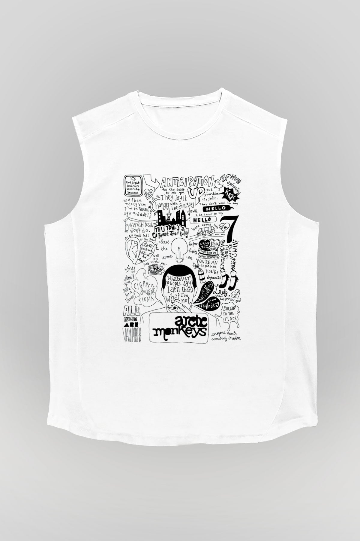 Arctic Monkeys Anticipation Beyaz Unisex Kolsuz Tişört