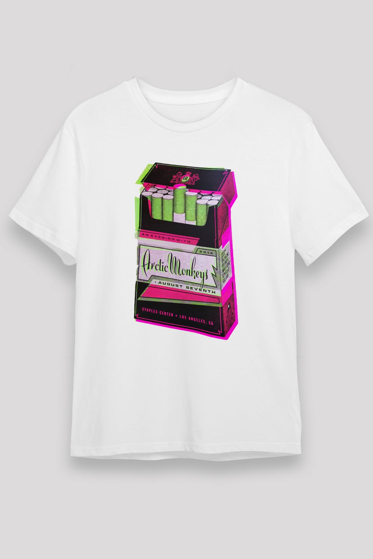 Arctic Monkeys August Seventh Beyaz Unisex Tişört T-Shirt - TişörtFabrikası