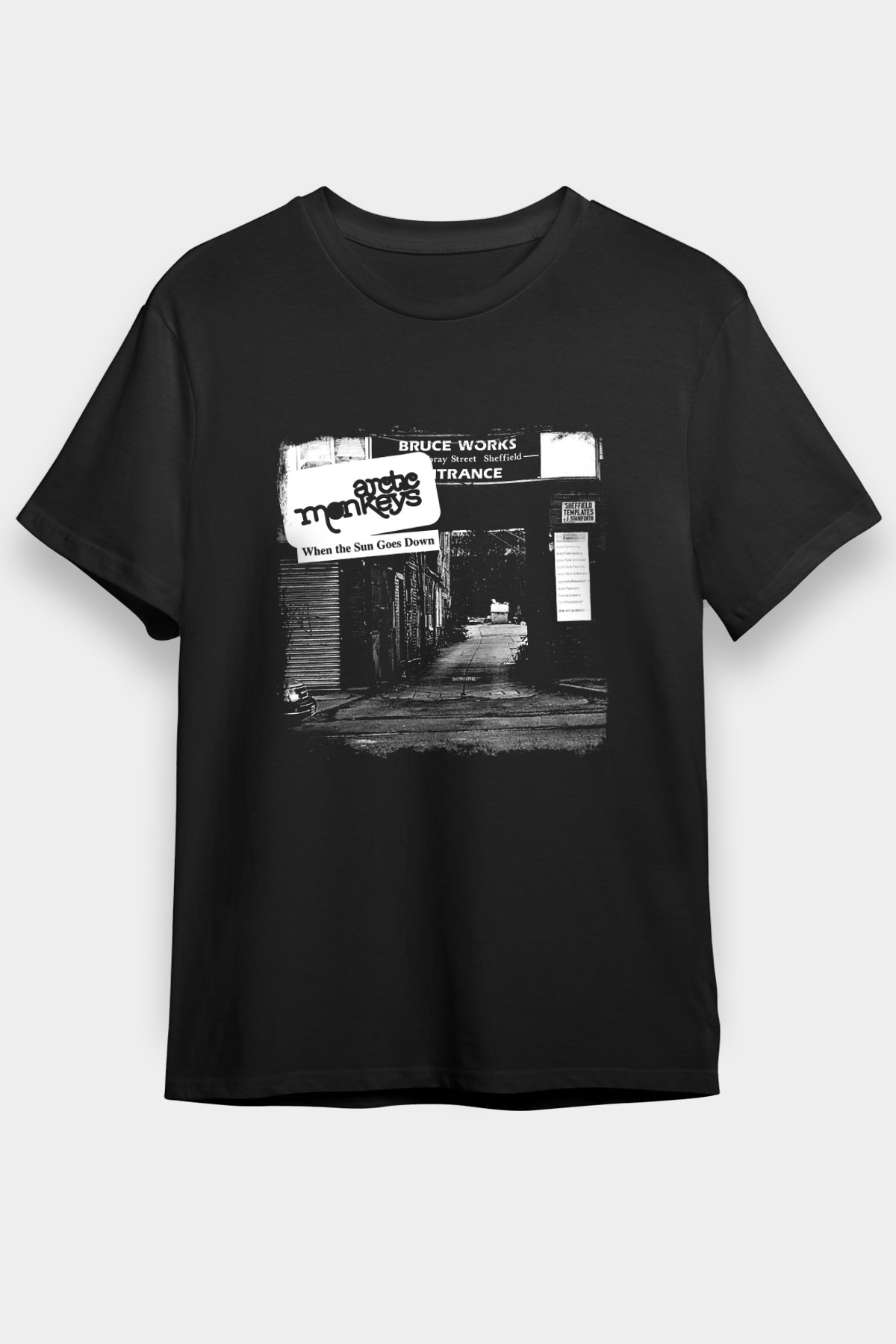 Arctic Monkeys Baskılı Unisex Siyah Tişört