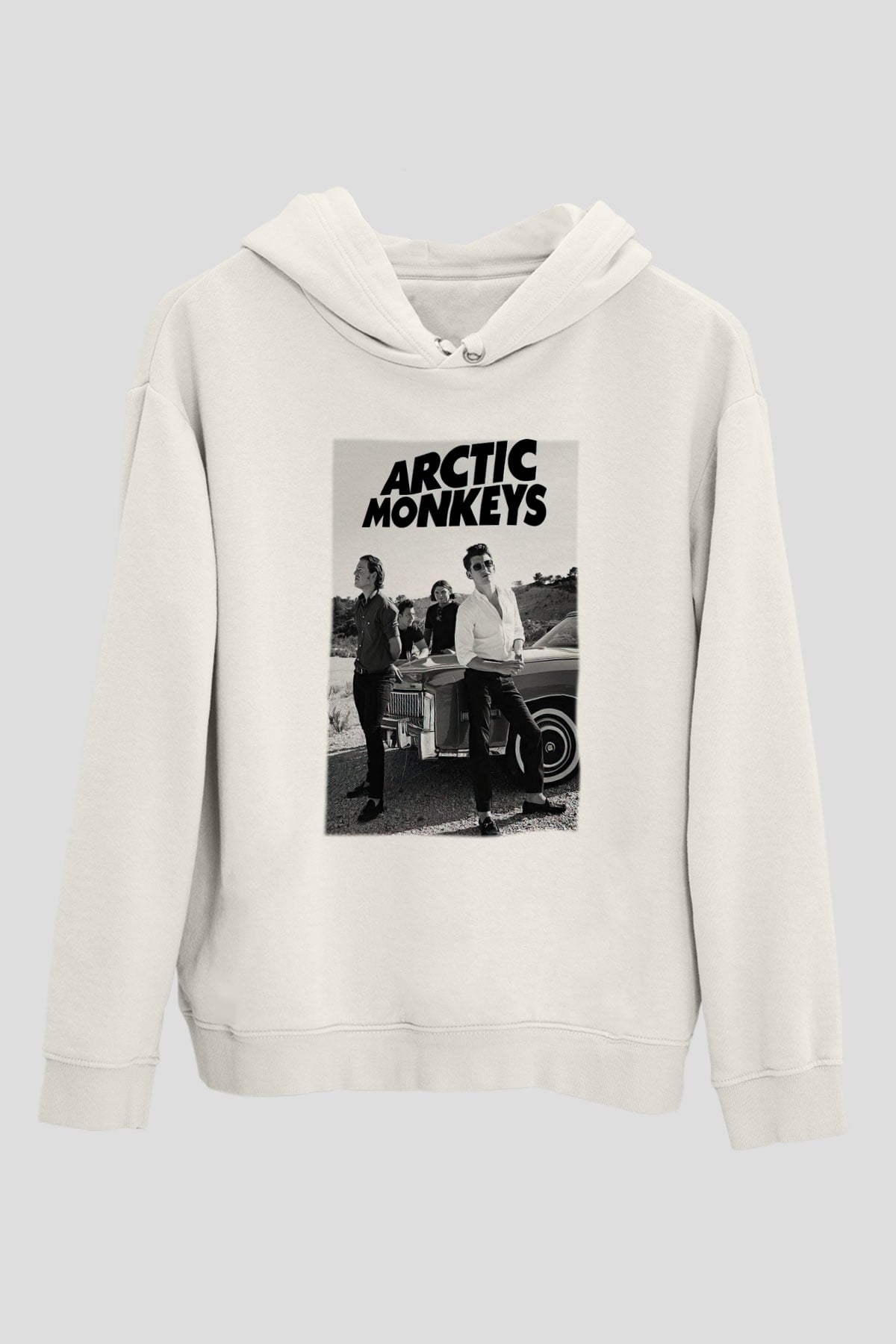Arctic Monkeys Beyaz Unisex Hoodie