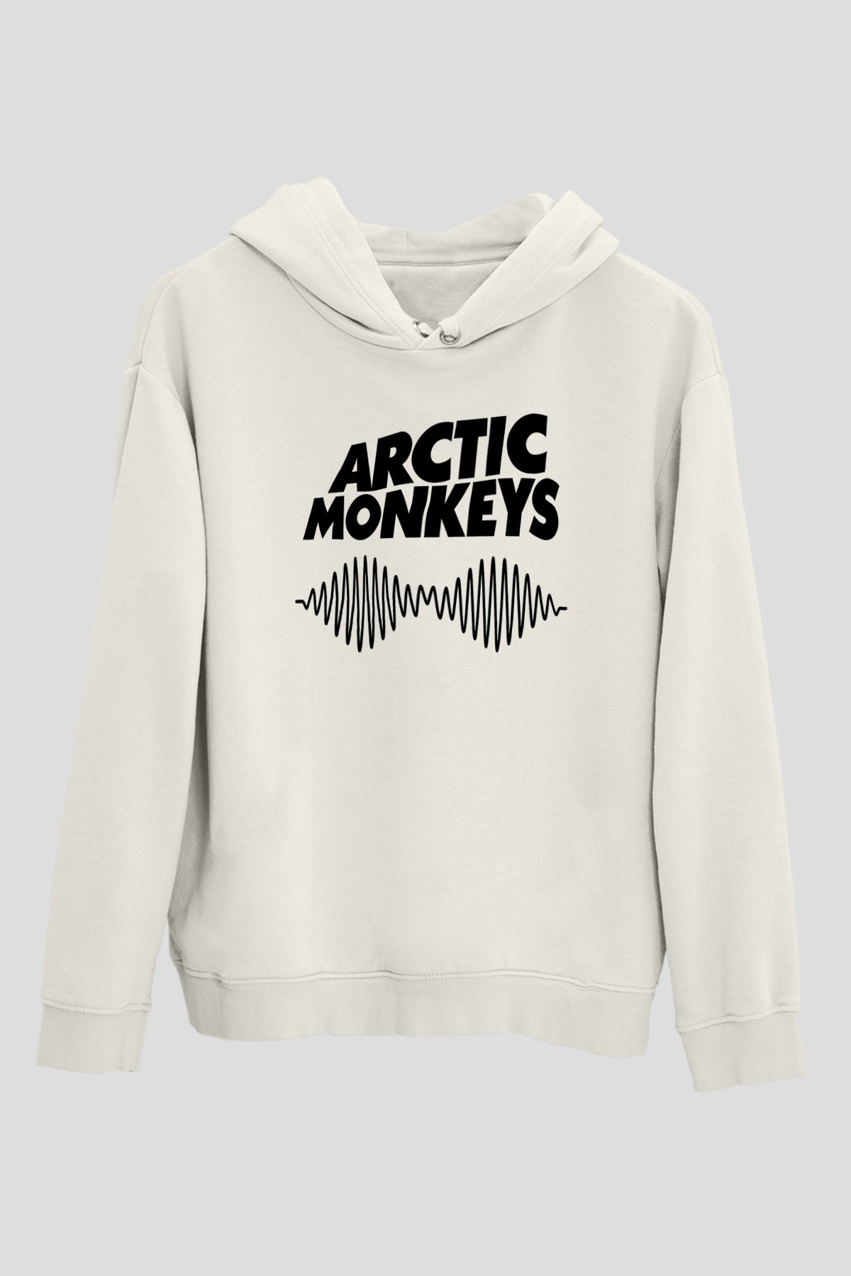 Arctic Monkeys Beyaz Unisex Kapüşonlu Sweatshirt