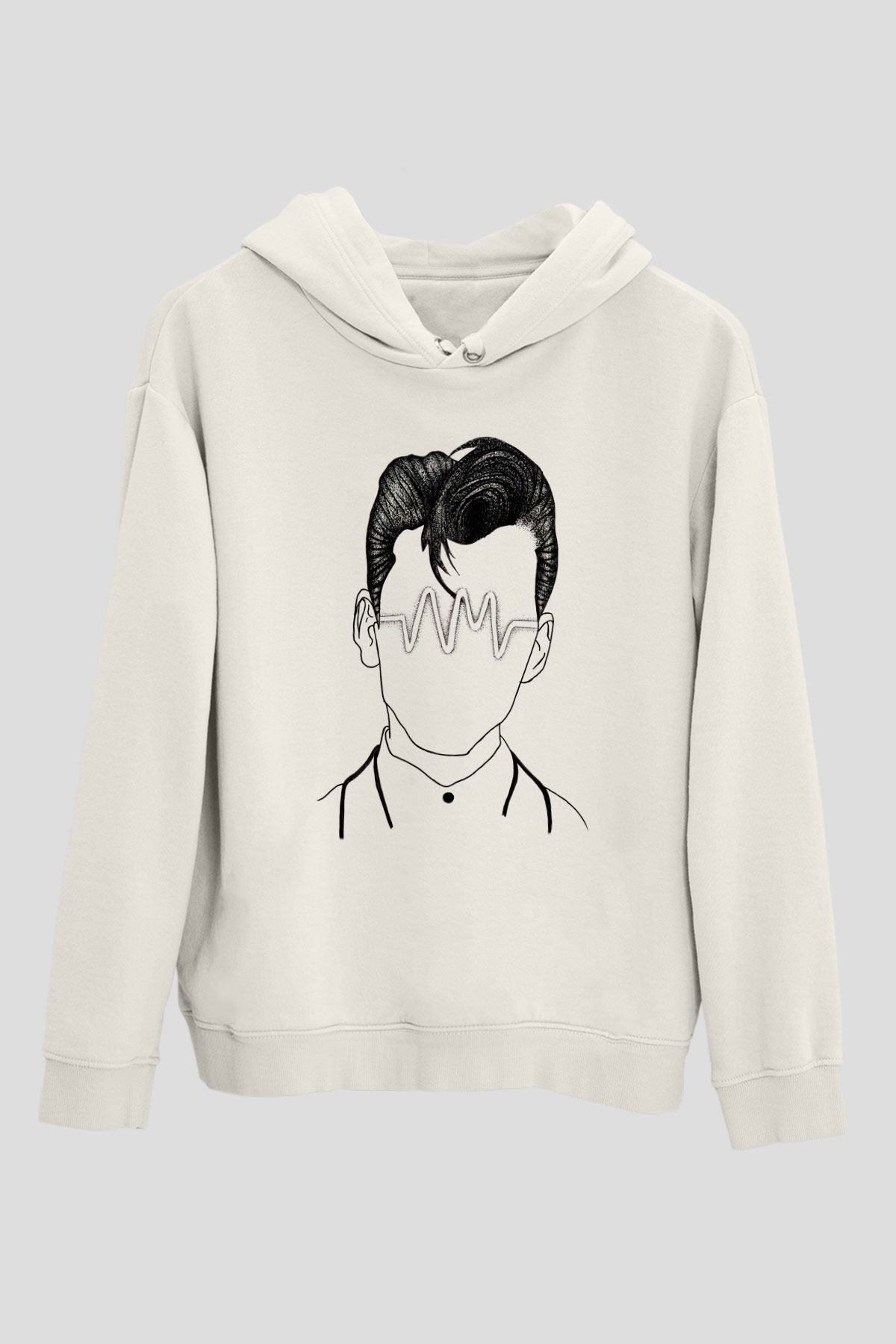 Arctic Monkeys Beyaz Unisex Kapüşonlu Sweatshirt
