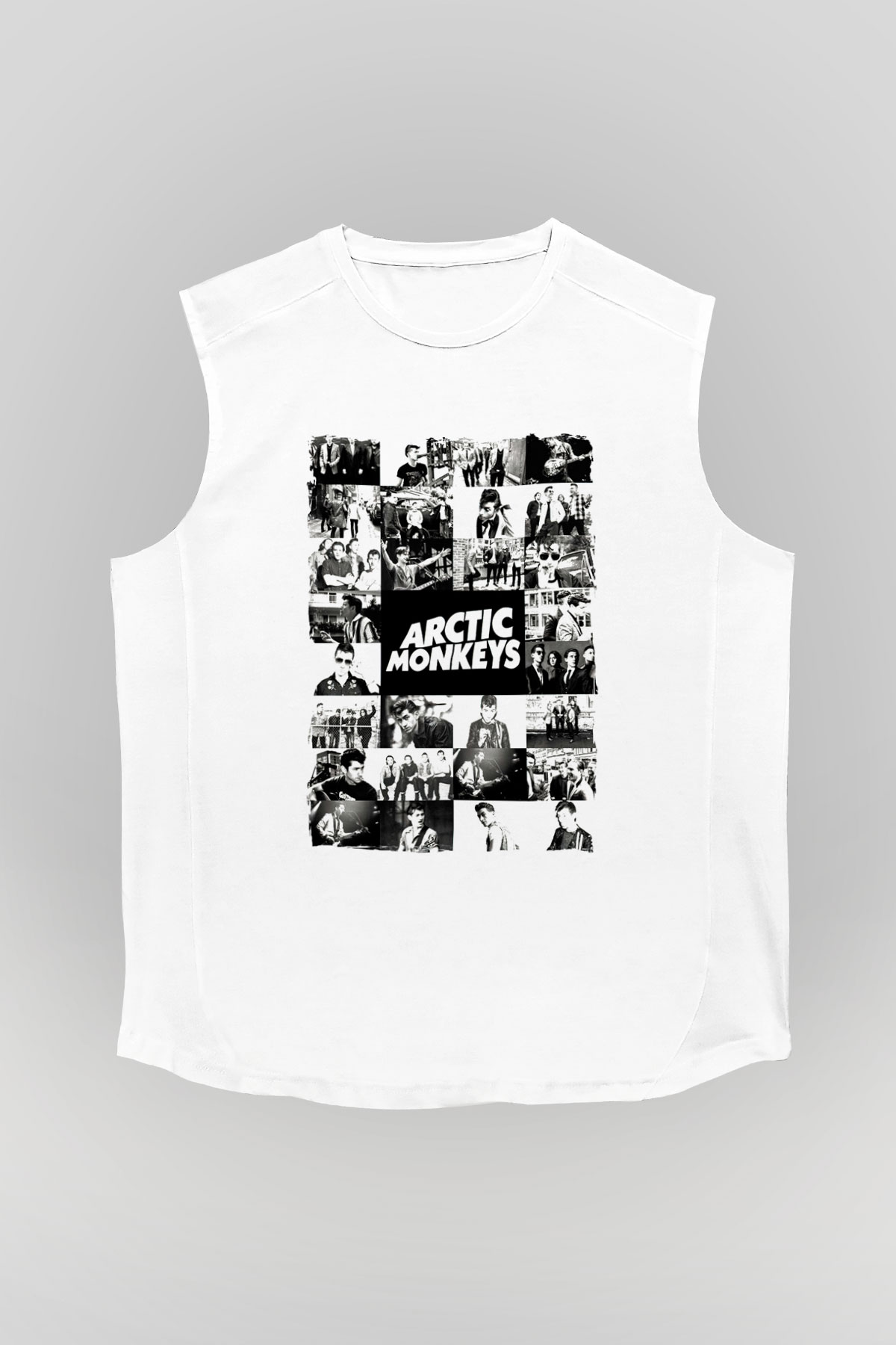Arctic Monkeys Beyaz Unisex Kolsuz Tişört
