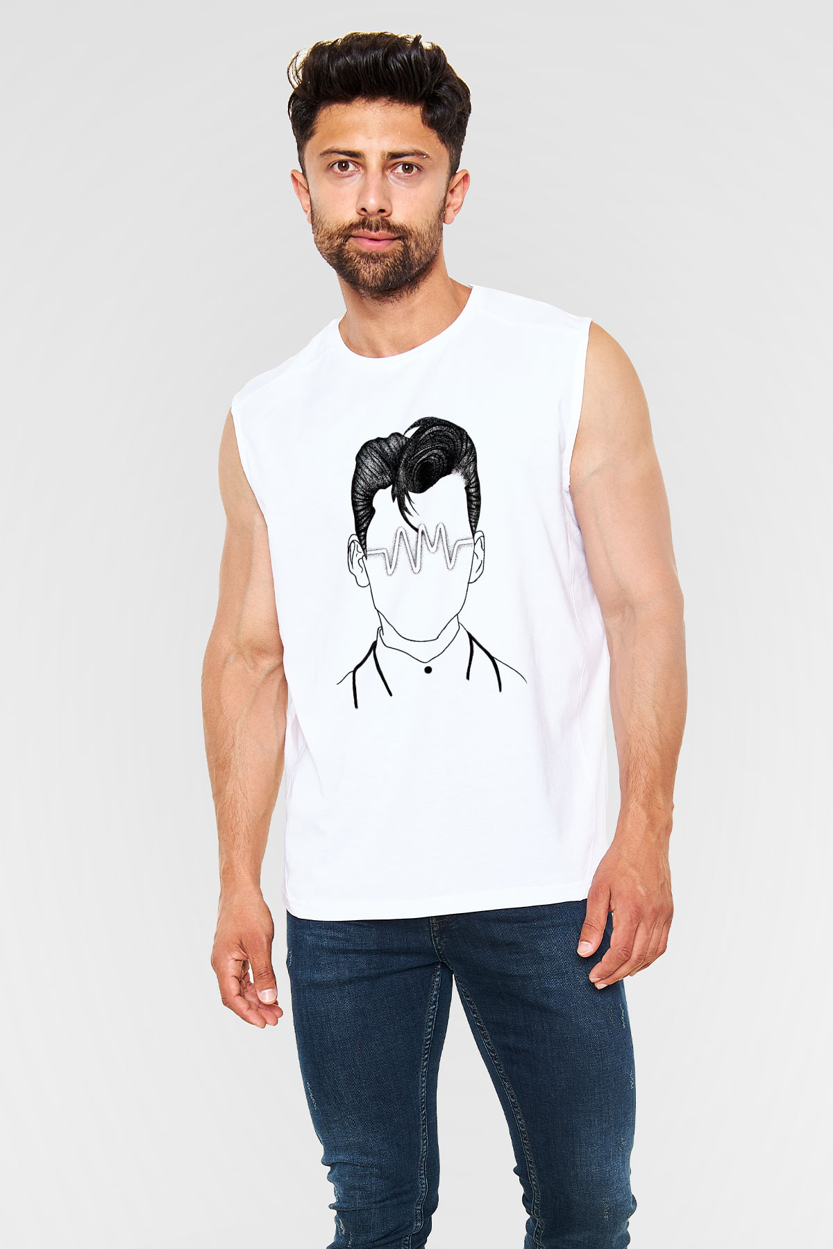 Arctic Monkeys Beyaz Unisex Kolsuz Tişört