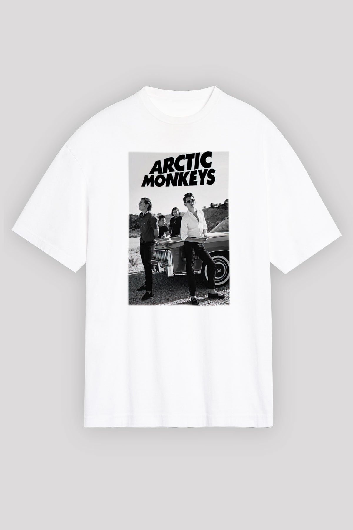 Arctic Monkeys Beyaz Unisex Oversize Tişört T-Shirt