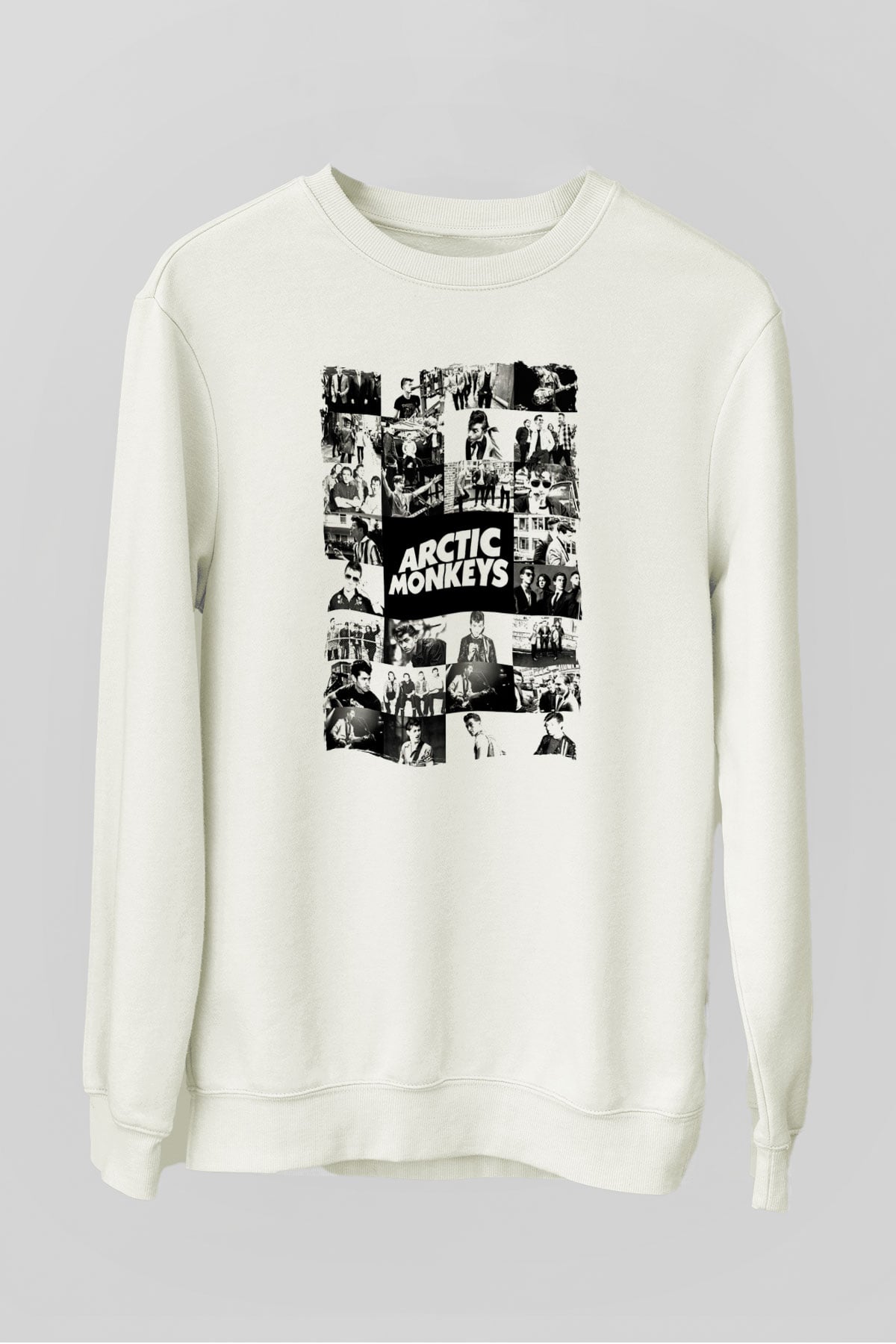 Arctic Monkeys Beyaz Unisex Sweatshirt