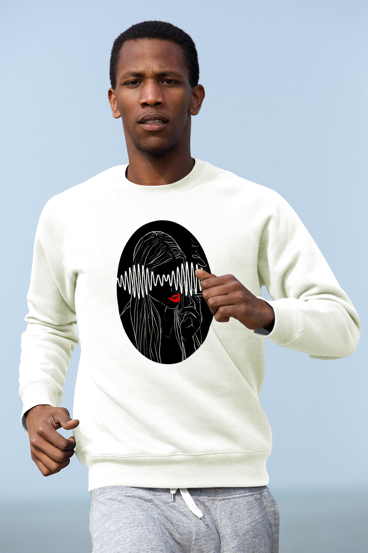 Arctic Monkeys Beyaz Unisex Sweatshirt