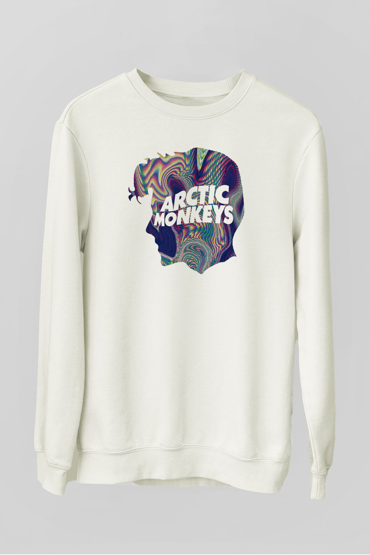 Arctic Monkeys Beyaz Unisex Sweatshirt
