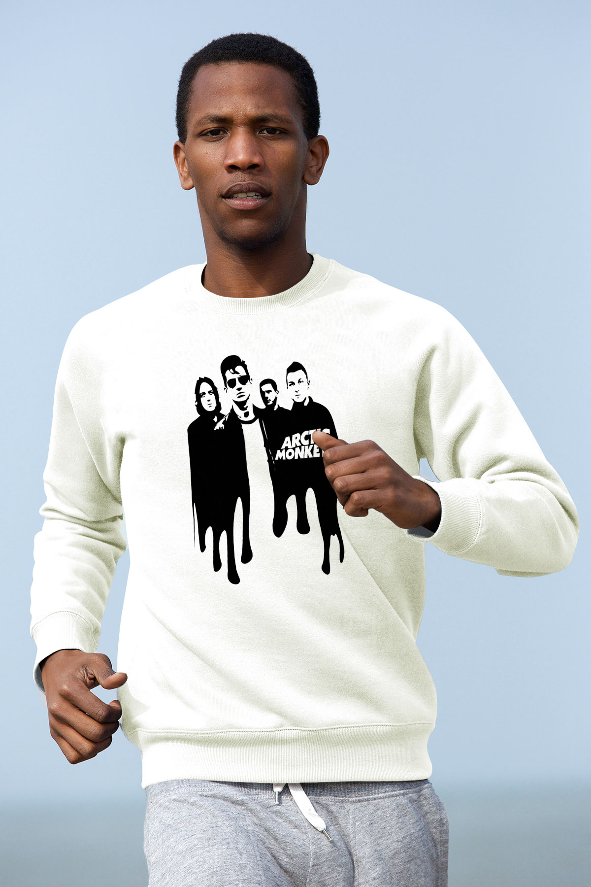Arctic Monkeys Beyaz Unisex Sweatshirt