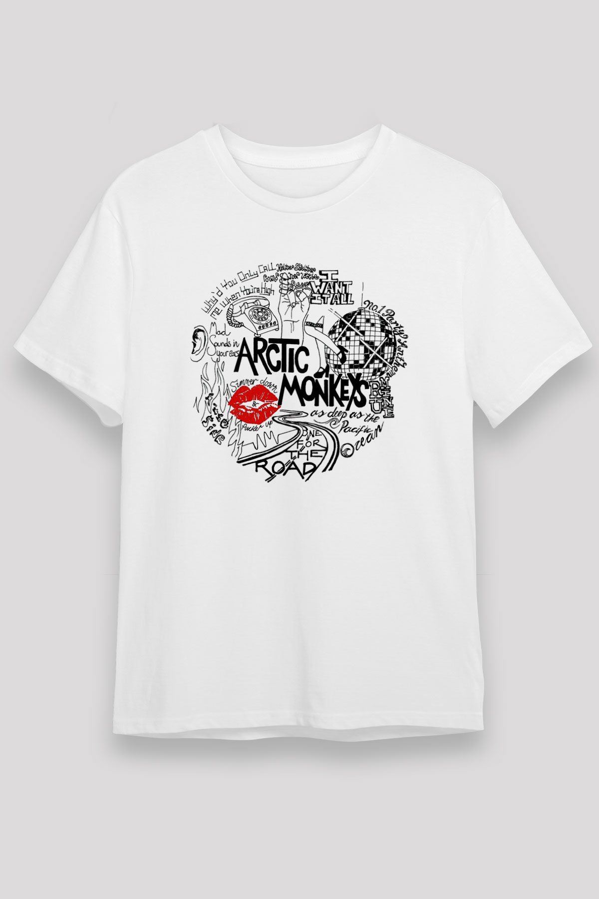 Arctic Monkeys One For The Road Beyaz Unisex Tişört T-Shirt - TişörtFabrikası