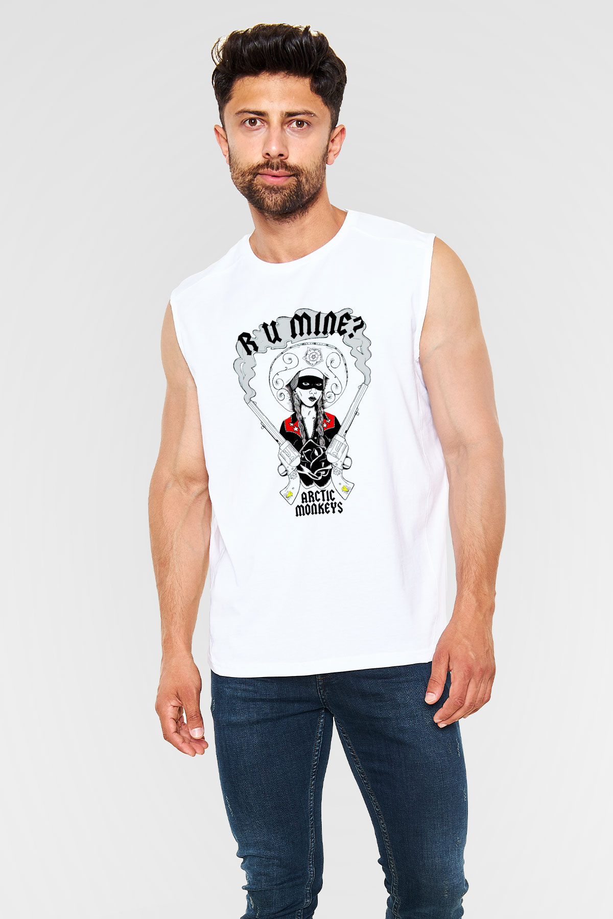 Arctic Monkeys R U Mine Beyaz Unisex Kolsuz Tişört