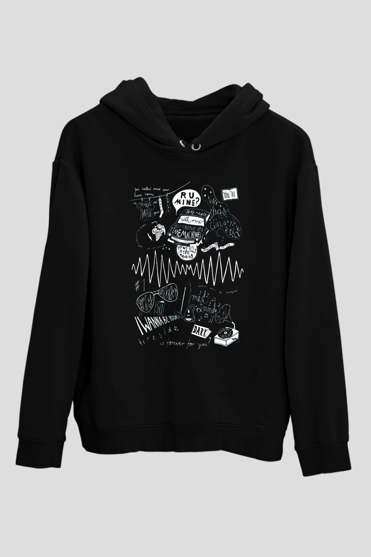 Arctic Monkeys R U Mine Siyah Unisex Kapüşonlu Sweatshirt