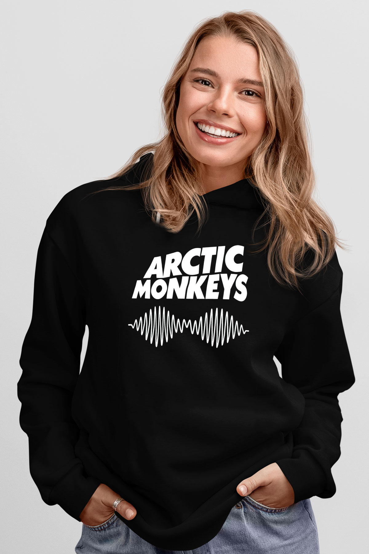 Arctic Monkeys Siyah Unisex Kapüşonlu Sweatshirt