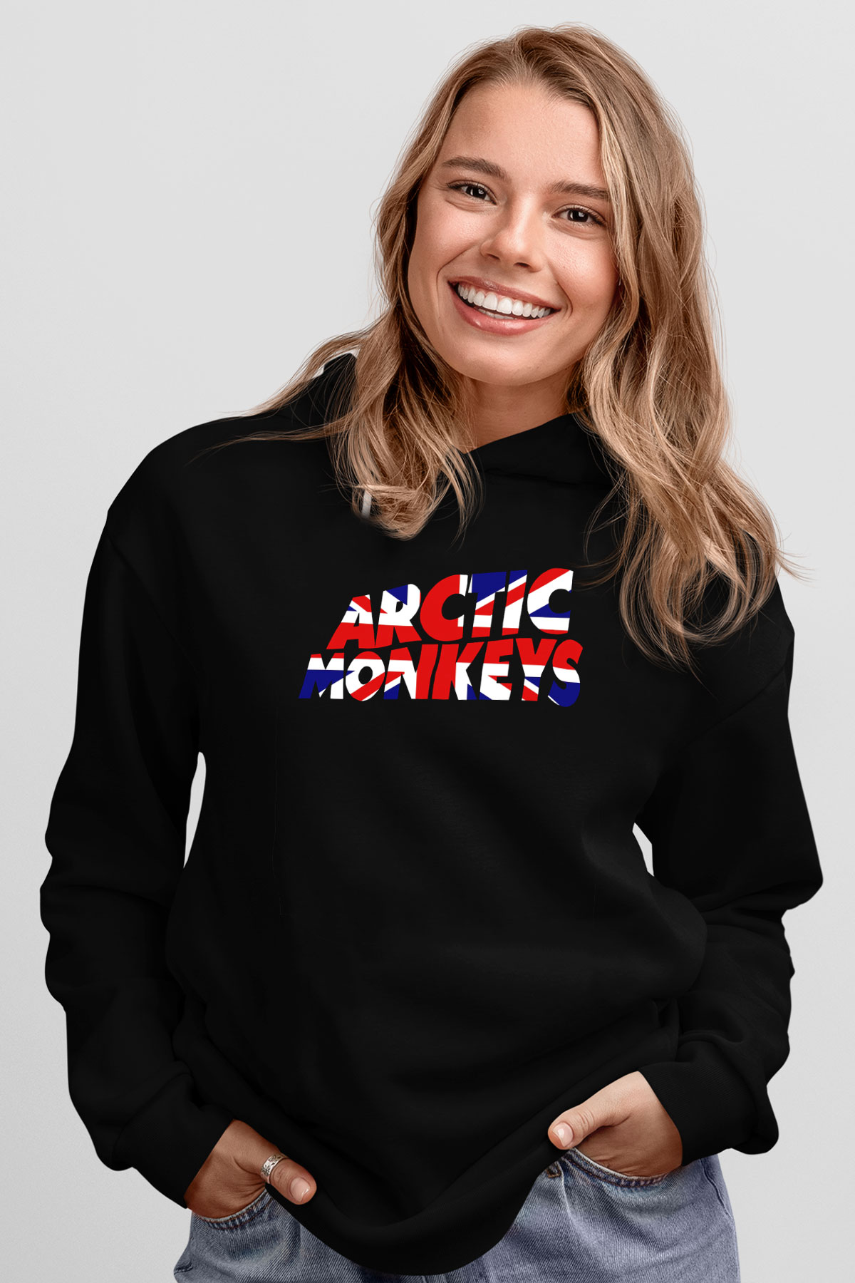 Arctic Monkeys Siyah Unisex Kapüşonlu Sweatshirt