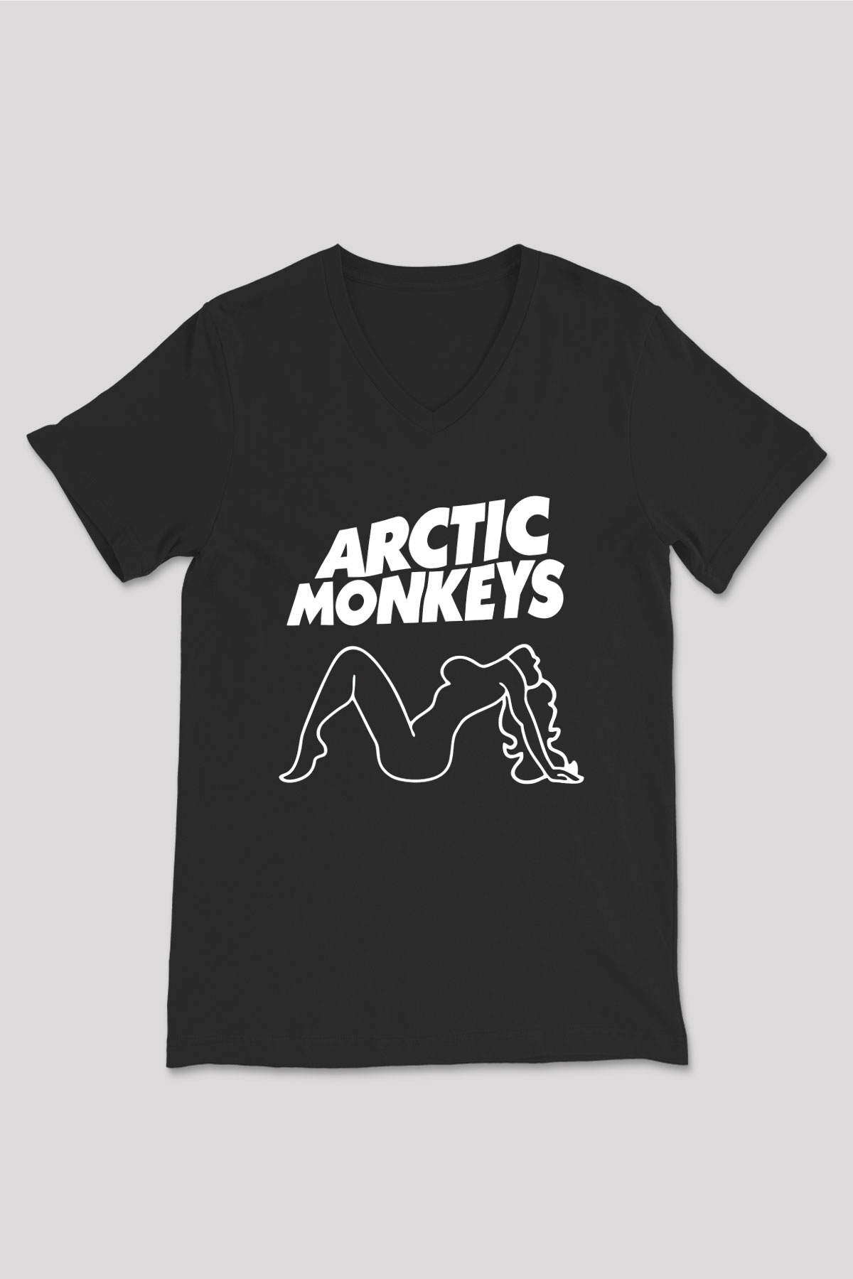 Arctic Monkeys Siyah Unisex V Yaka Tişört