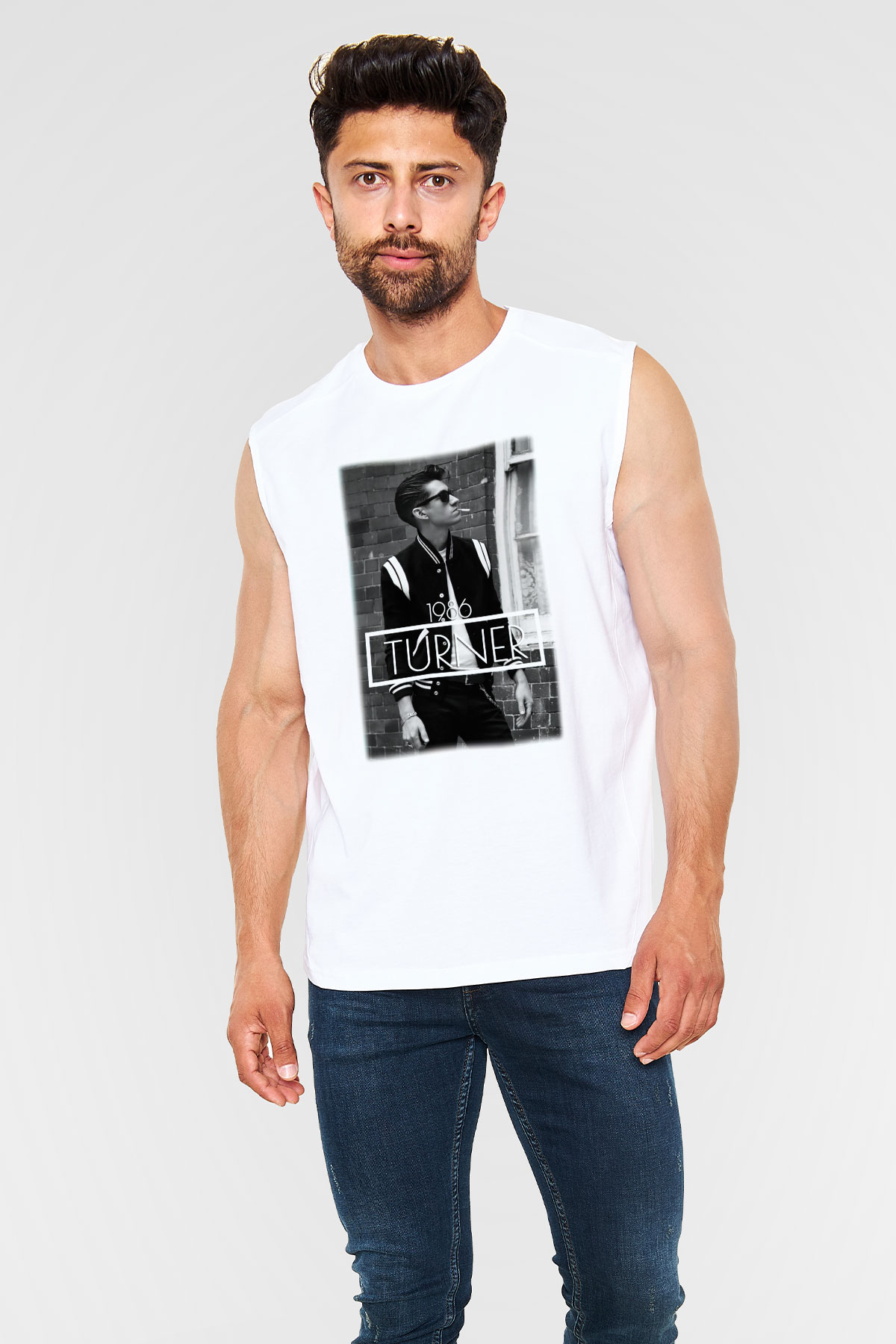 Arctic Monkeys Turner Beyaz Unisex Kolsuz Tişört