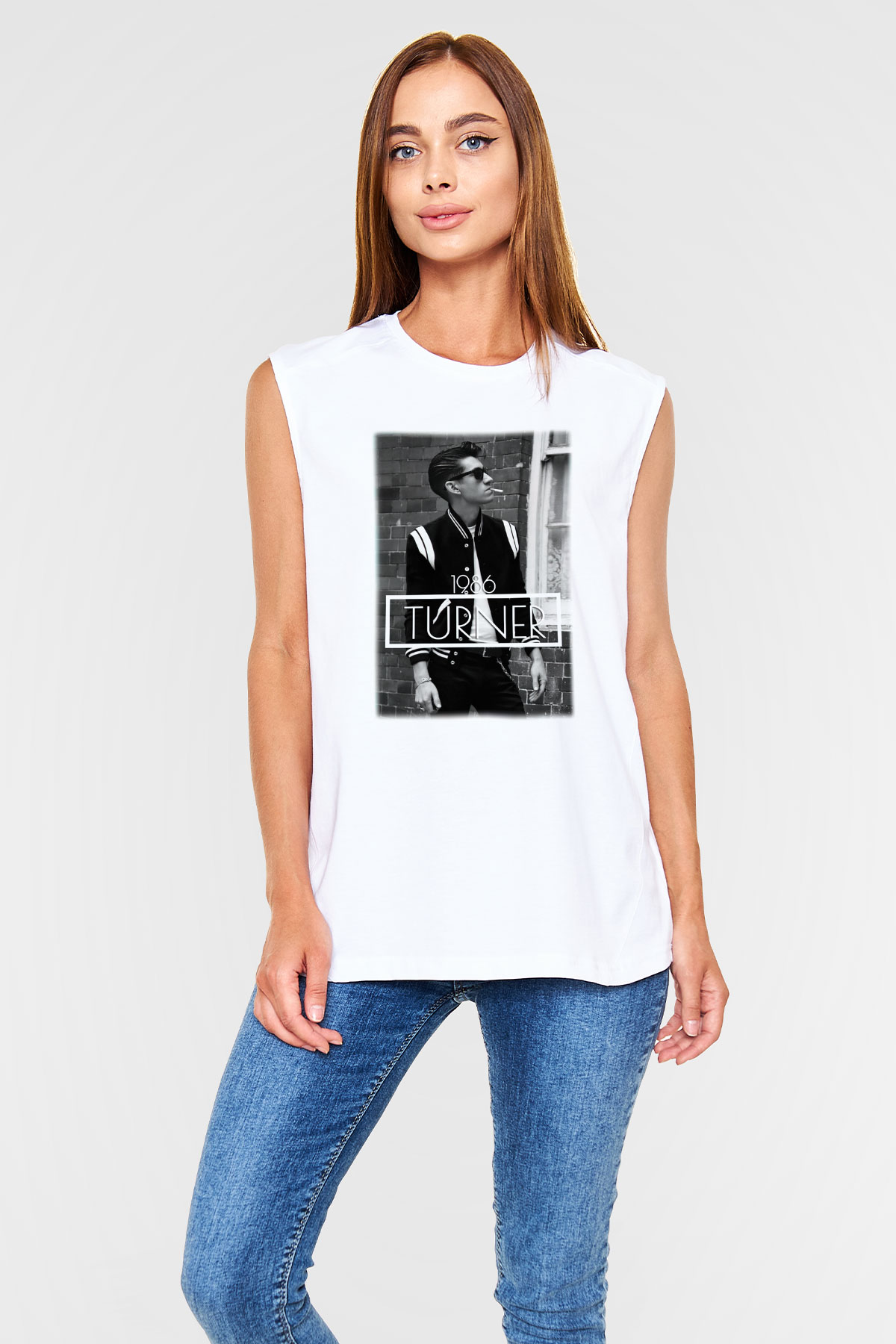 Arctic Monkeys Turner Beyaz Unisex Kolsuz Tişört