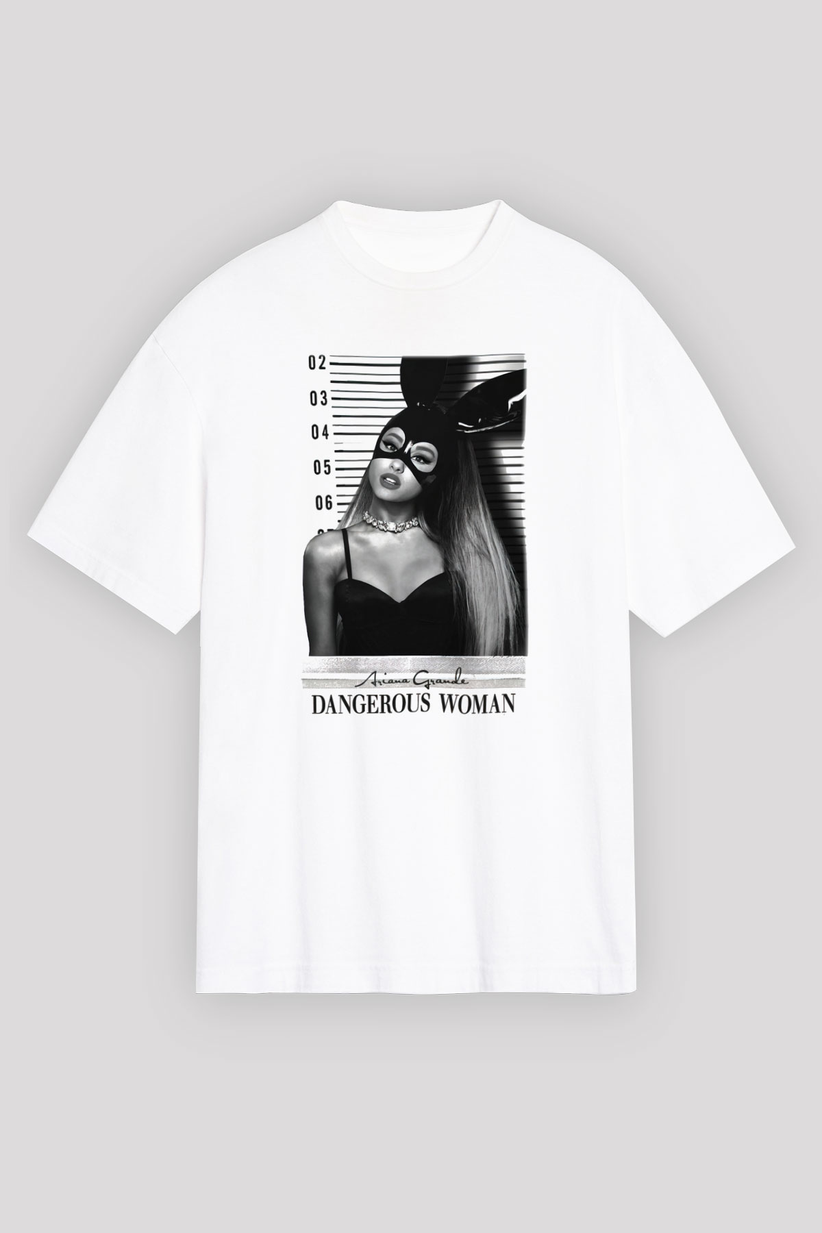 Ariana Grande Beyaz Unisex Oversize Tişört T-Shirt