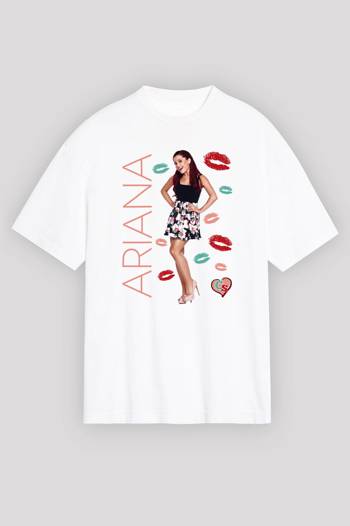 Ariana Grande Beyaz Unisex Oversize Tişört T-Shirt