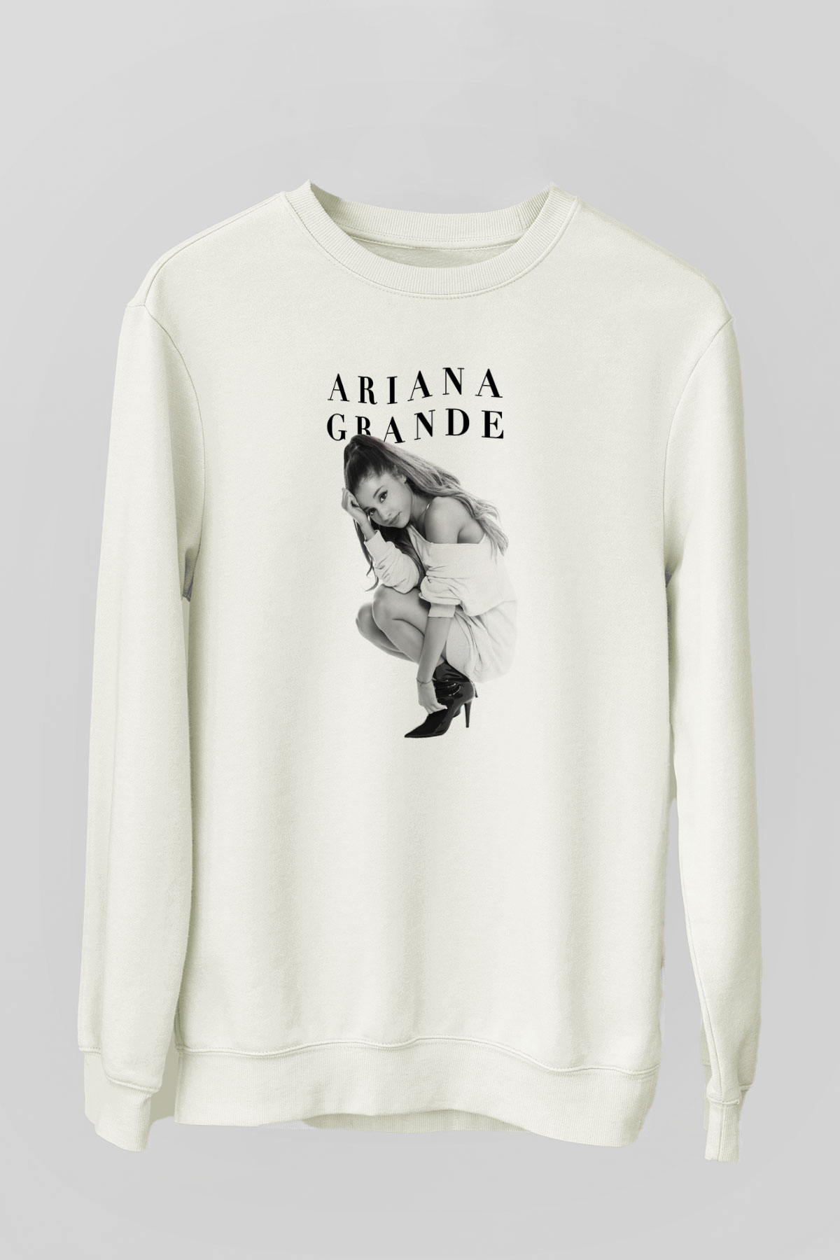 Ariana Grande Beyaz Unisex Sweatshirt