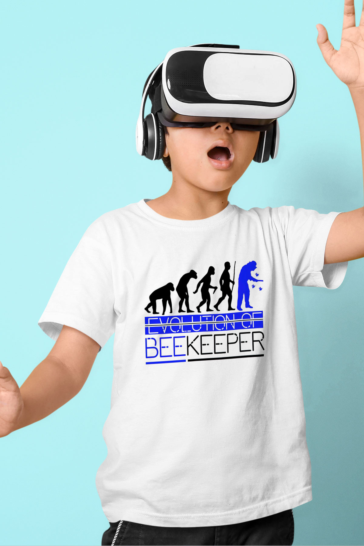 Arıcı Beyaz Unisex Çocuk Tişört