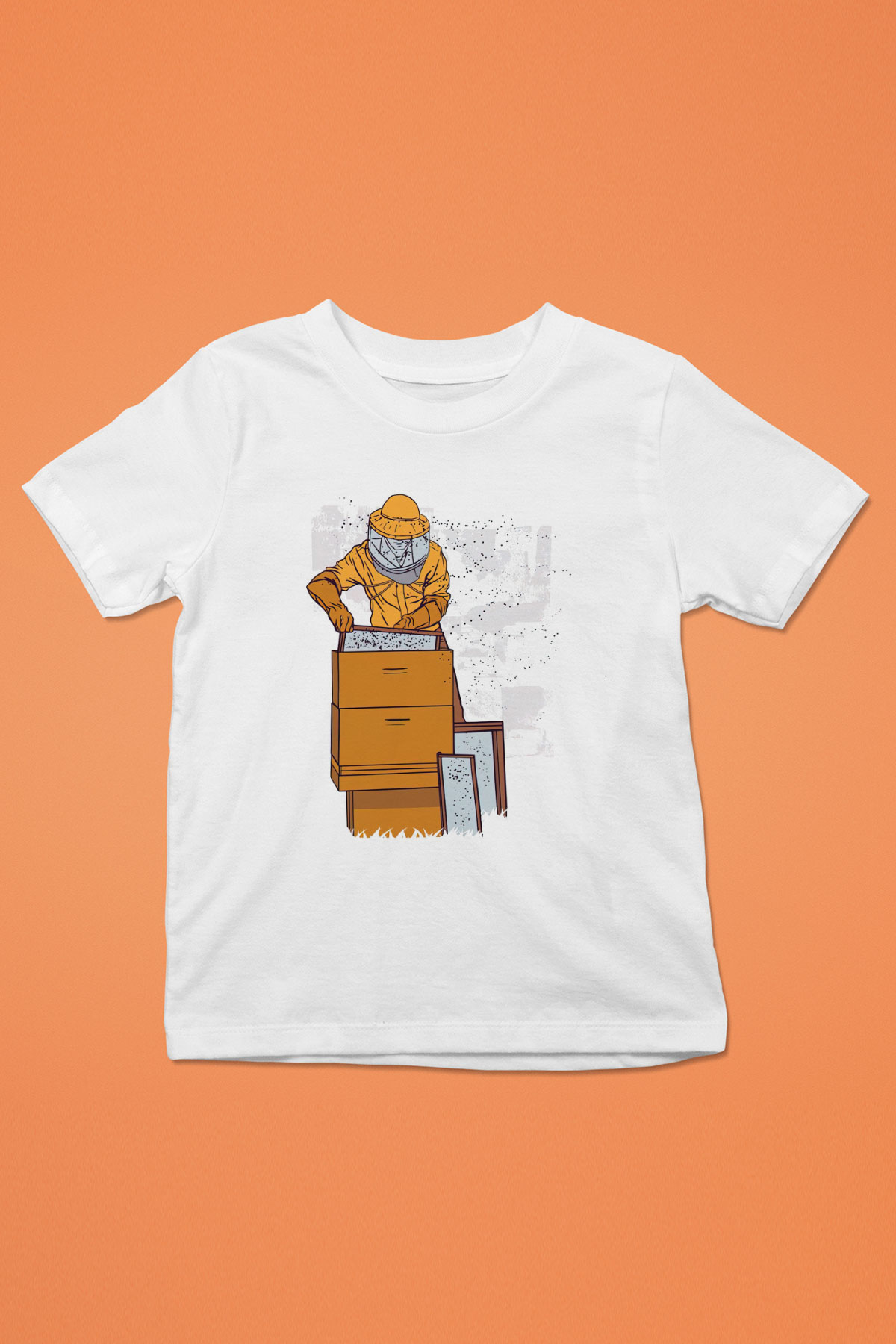 Arıcı Beyaz Unisex Çocuk Tişört