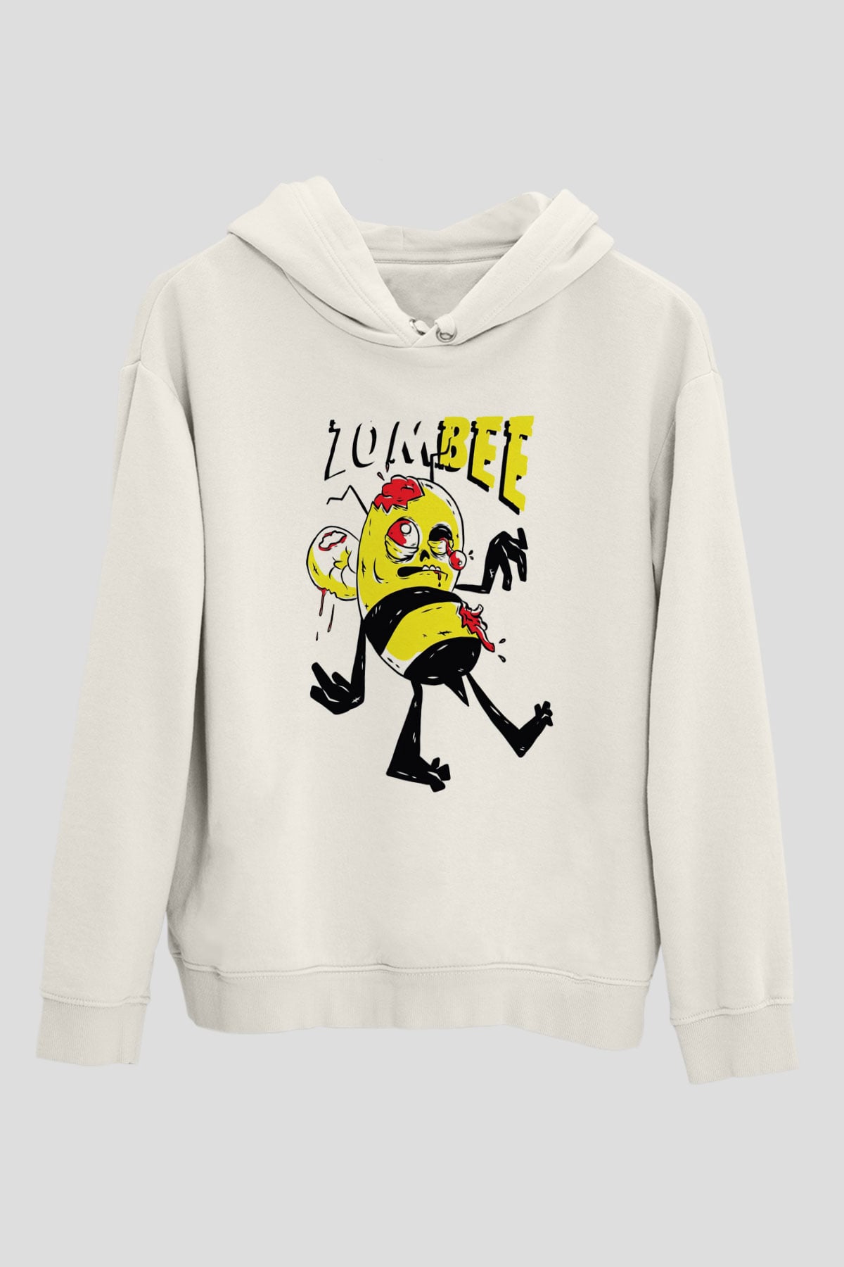 Arıcı Beyaz Unisex Kapüşonlu Sweatshirt