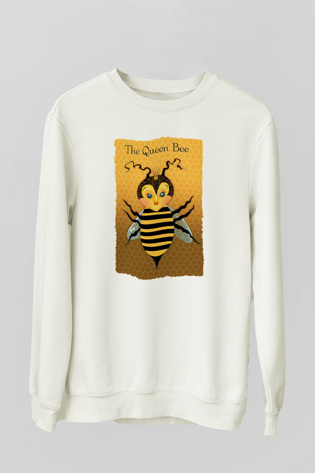 Arıcı Beyaz Unisex Sweatshirt