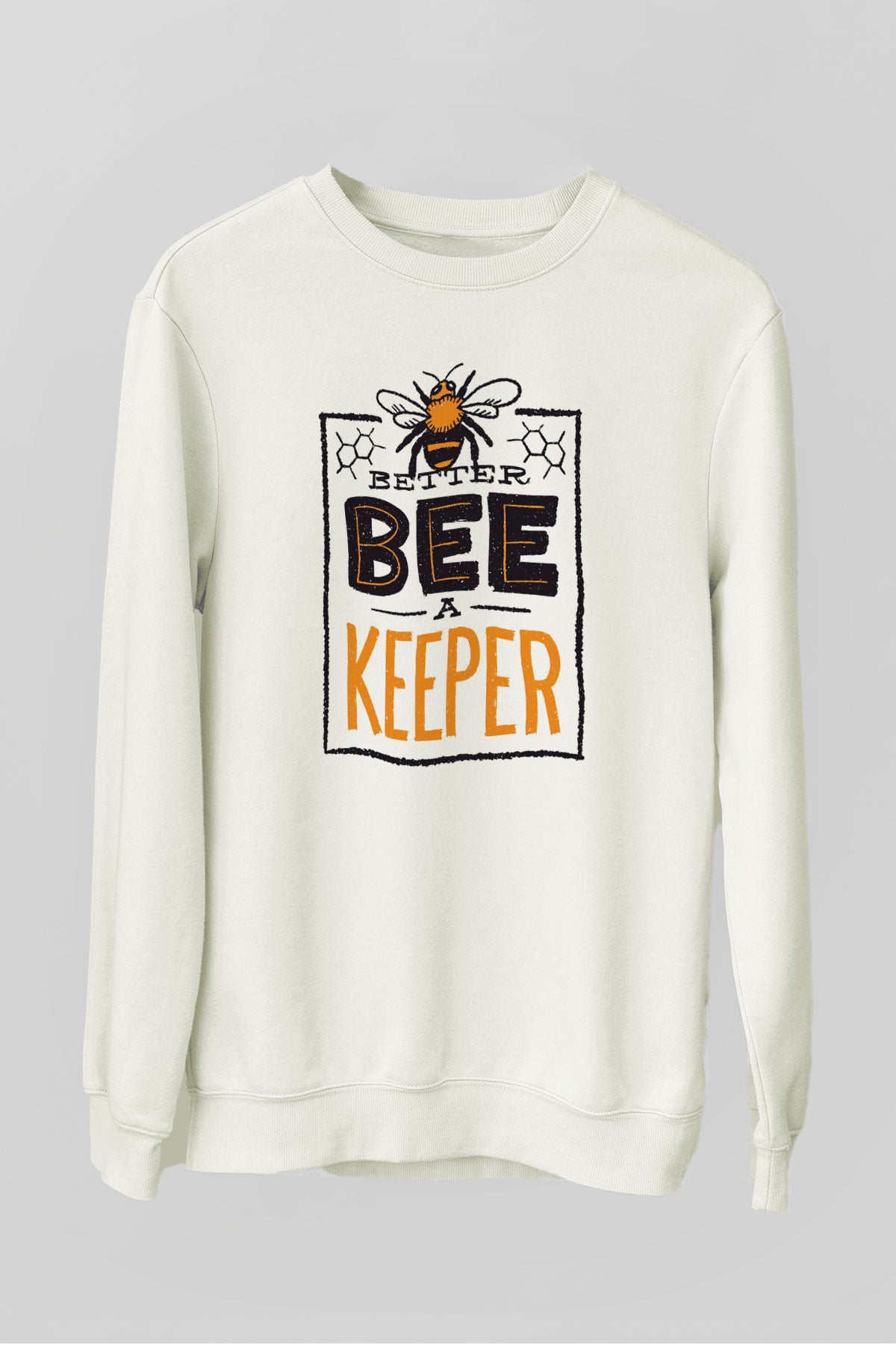 Arıcı Beyaz Unisex Sweatshirt