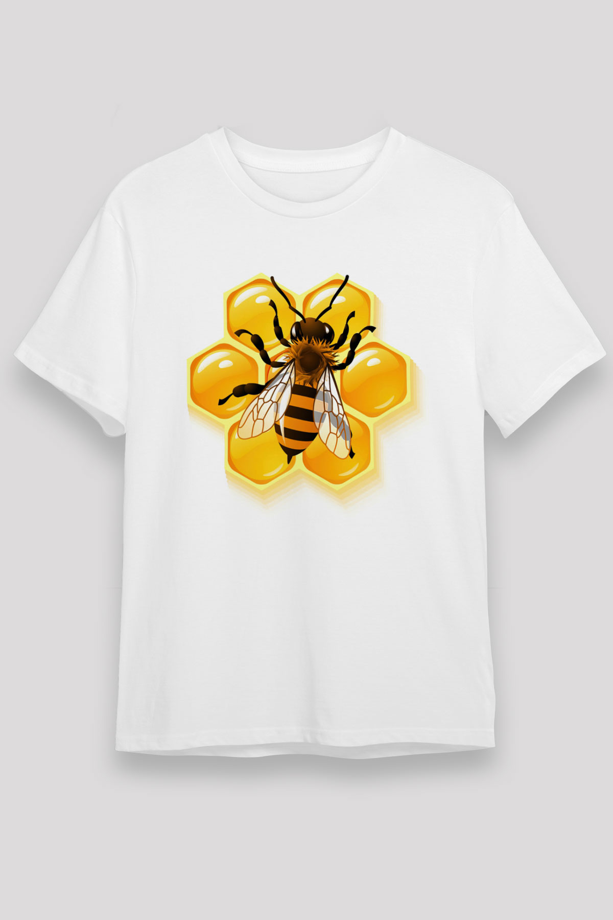 Arıcı Beyaz Unisex Tişört T-Shirt - TişörtFabrikası