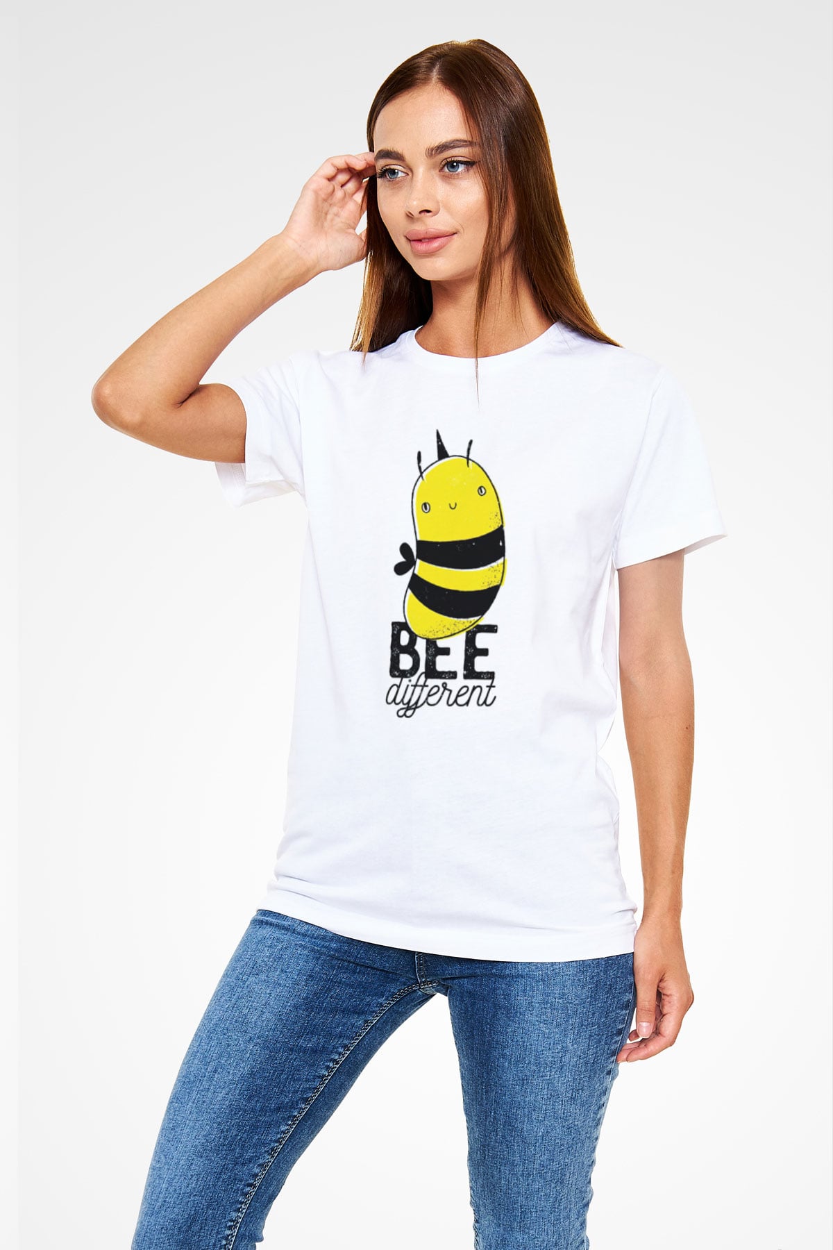 Arıcı Beyaz Unisex Tişört T-Shirt - TişörtFabrikası