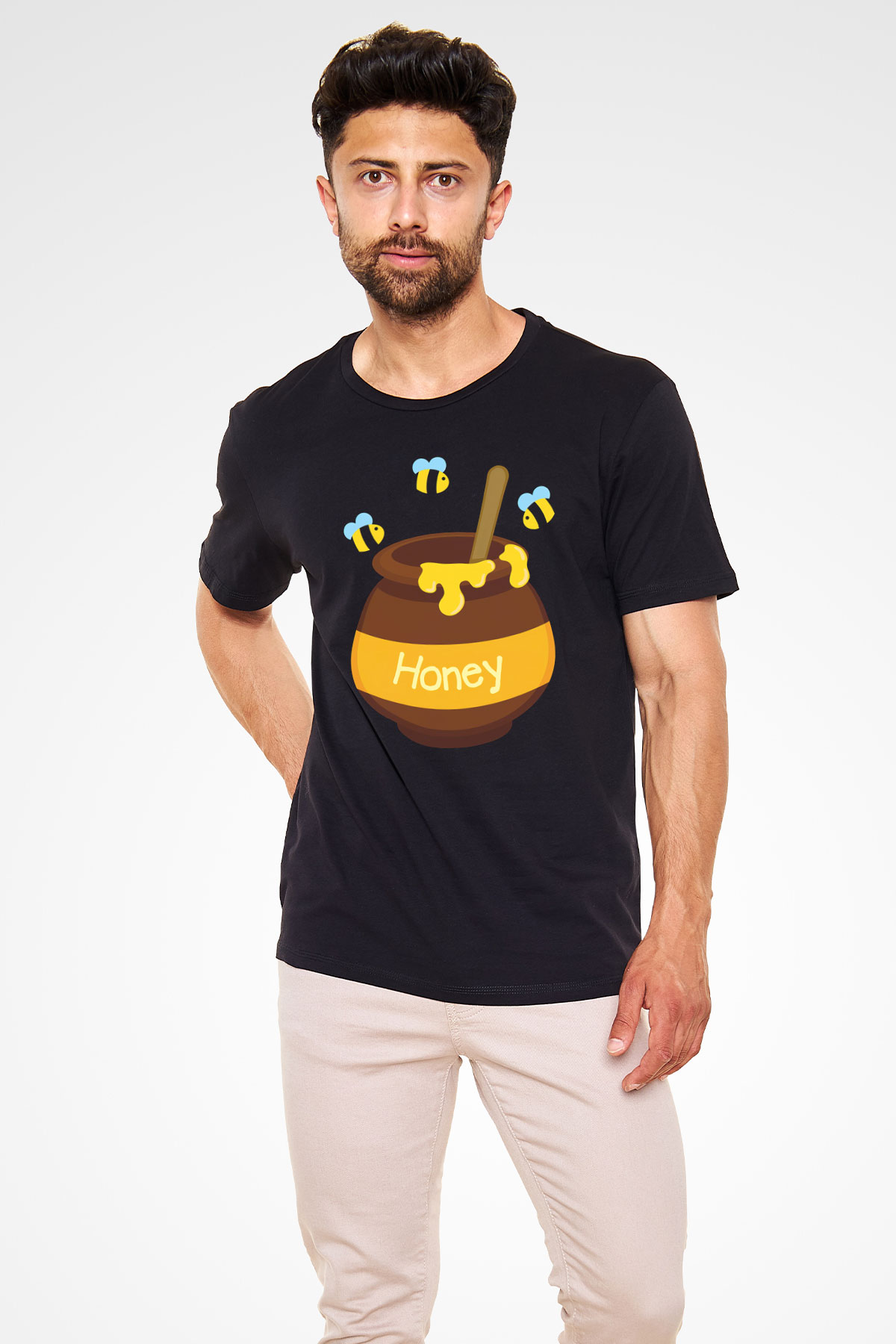 Arıcı Beyaz Unisex Tişört T-Shirt - TişörtFabrikası
