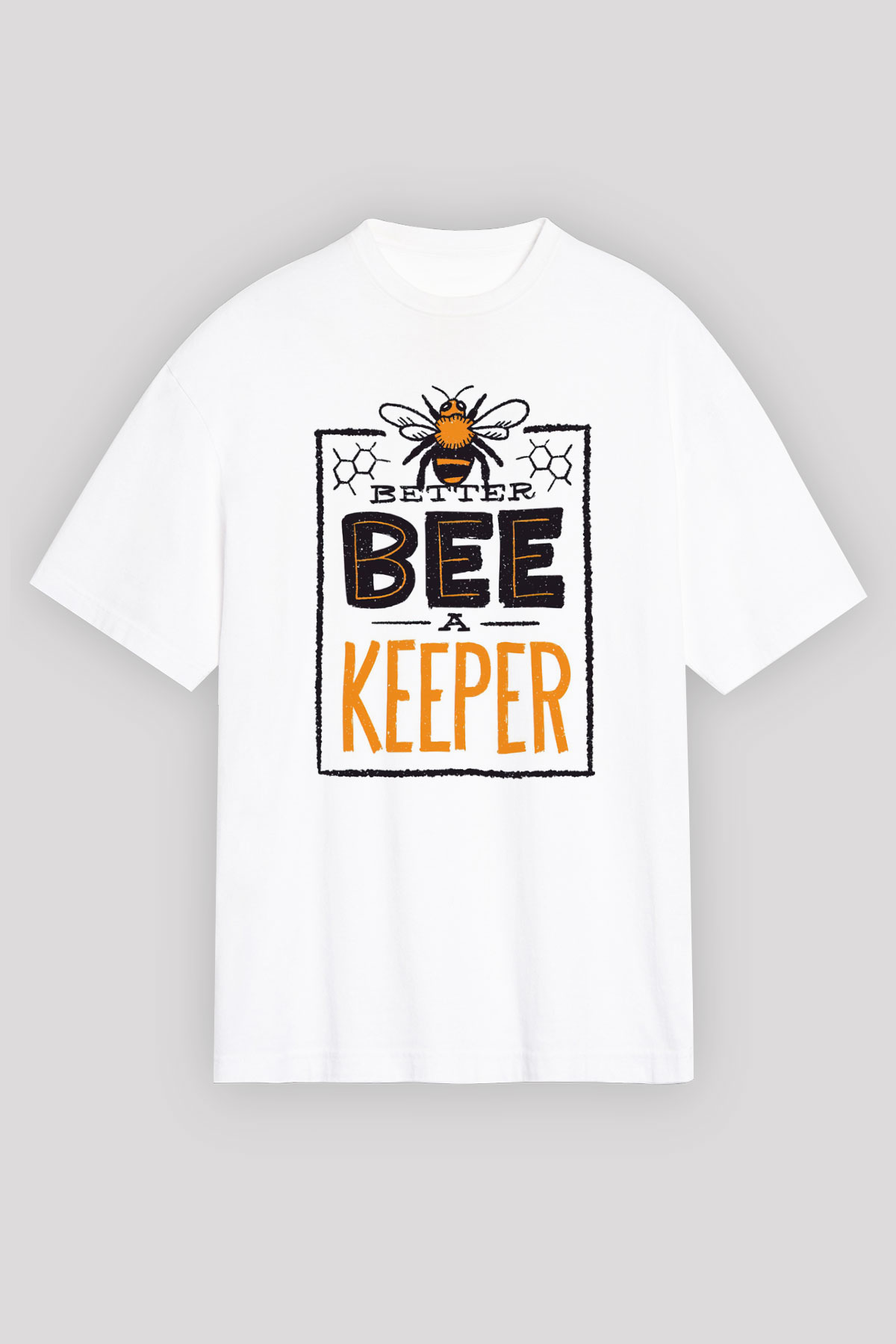 Arıcı Beyaz Oversize Tişört Oversize T-shirt - TişörtFabrikası