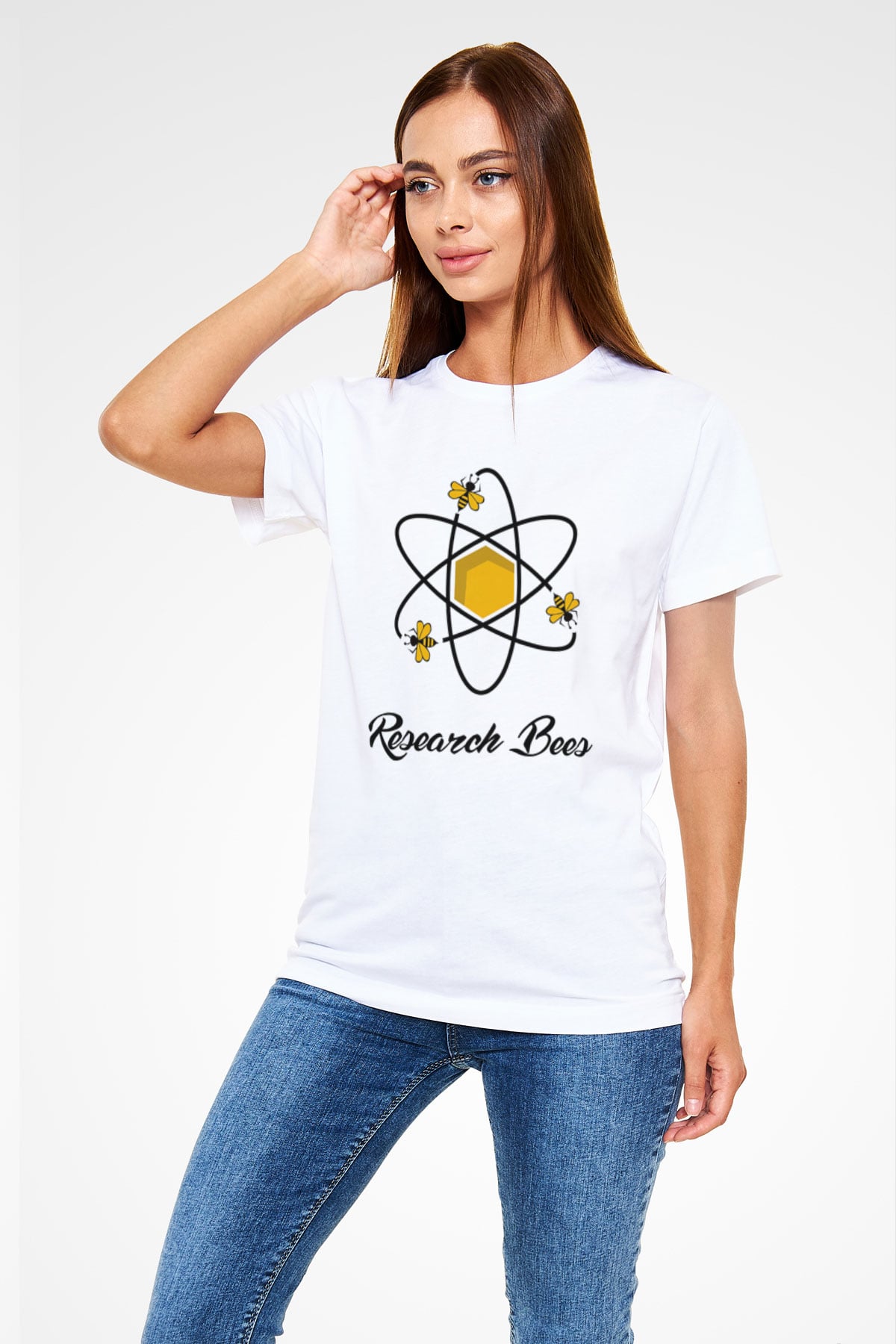 Arıcı Beyaz Unisex Tişört T-Shirt - TişörtFabrikası
