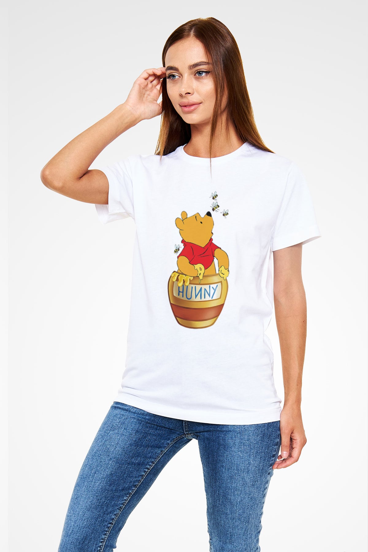 Arıcı Beyaz Unisex Tişört T-Shirt - TişörtFabrikası