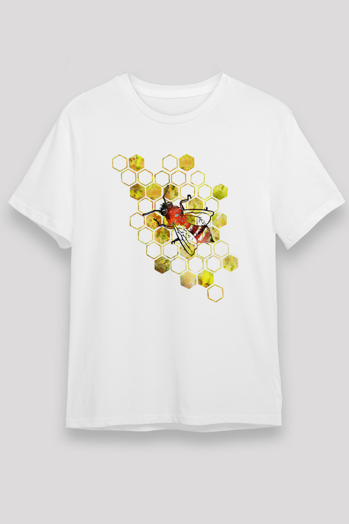 Arıcı Beyaz Unisex Tişört T-Shirt - TişörtFabrikası