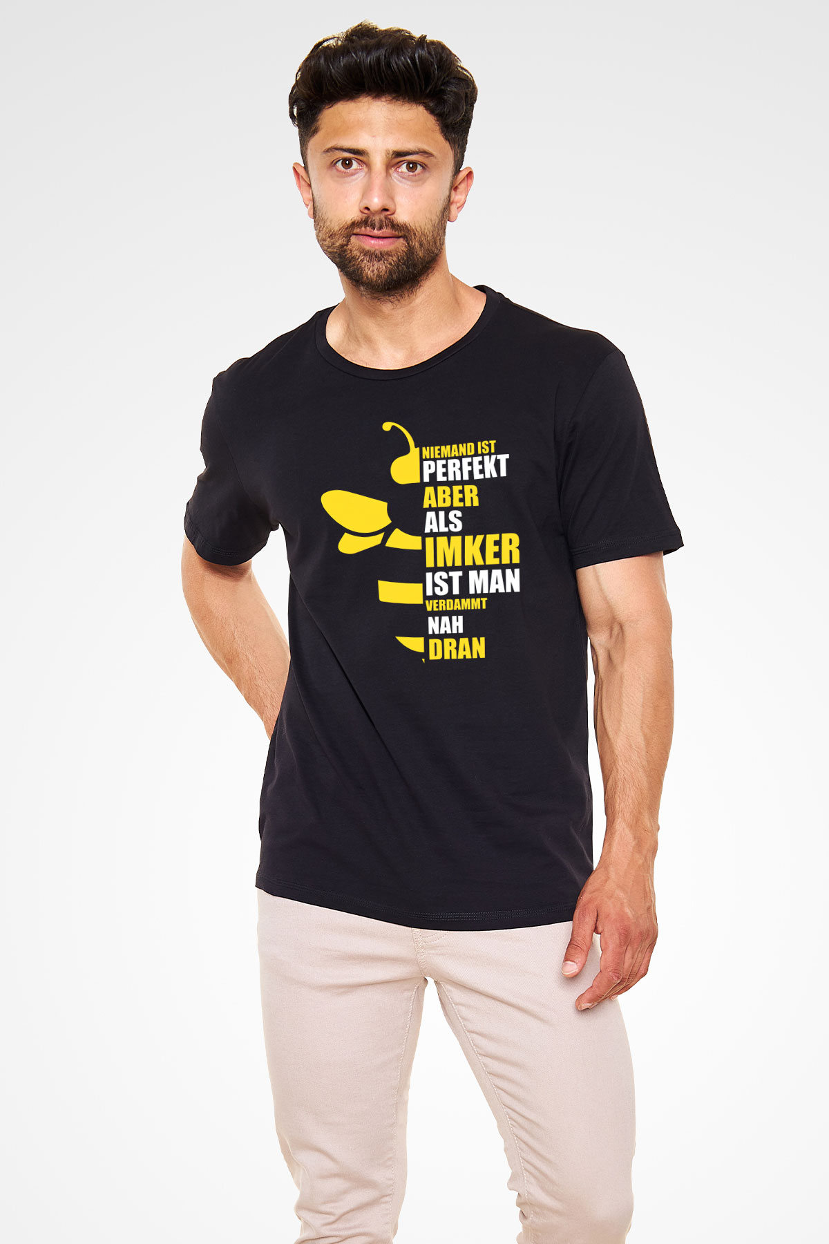 Arıcı Siyah Unisex Tişört T-Shirt - TişörtFabrikası