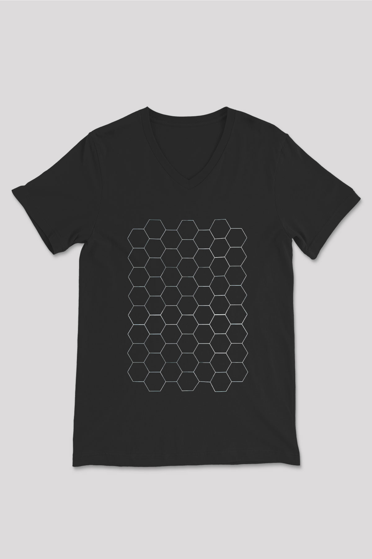 Arıcı Siyah Unisex V Yaka Tişört T-Shirt