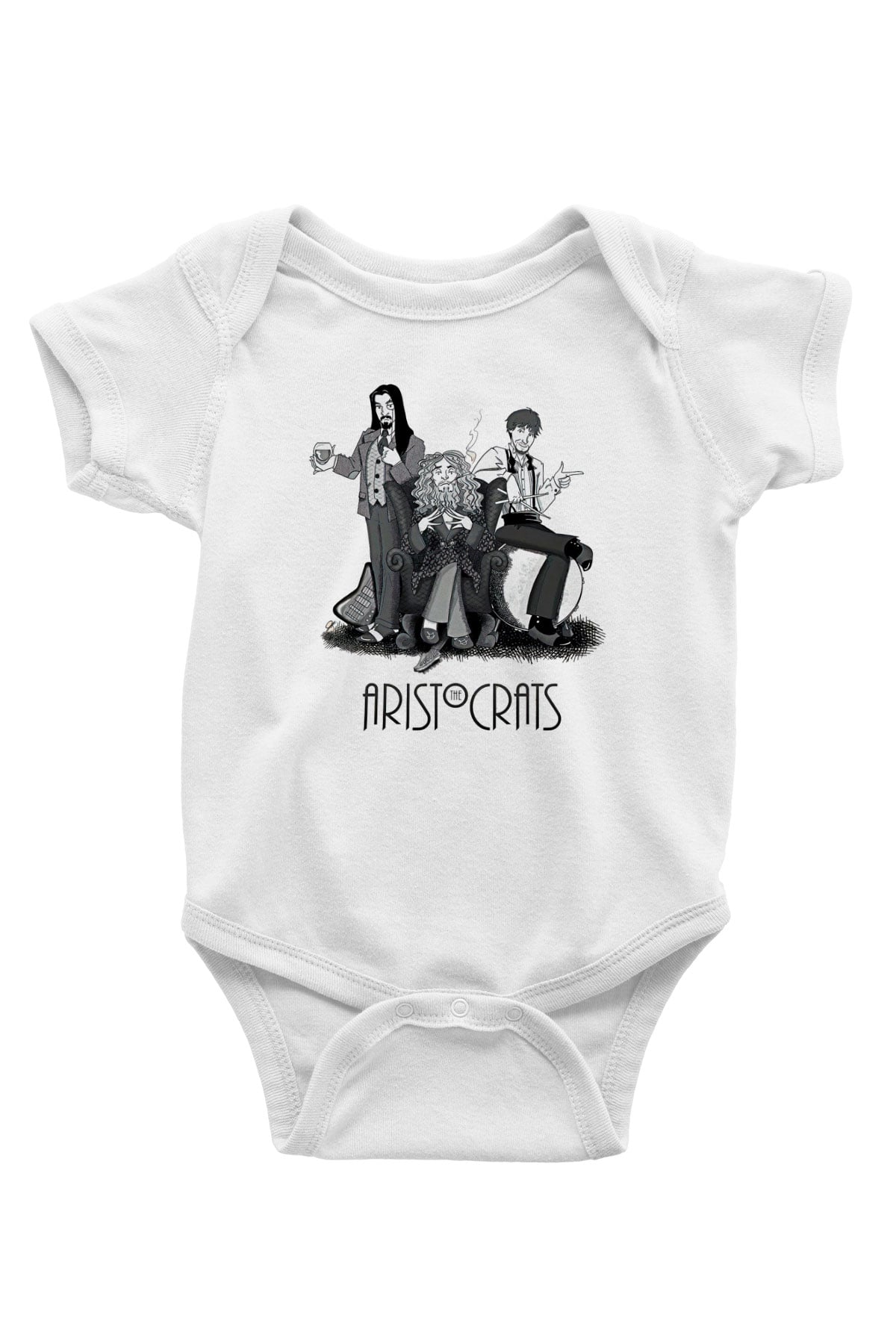 Aristocrats Baskılı Beyaz Unisex Bebek Body - Zıbın
